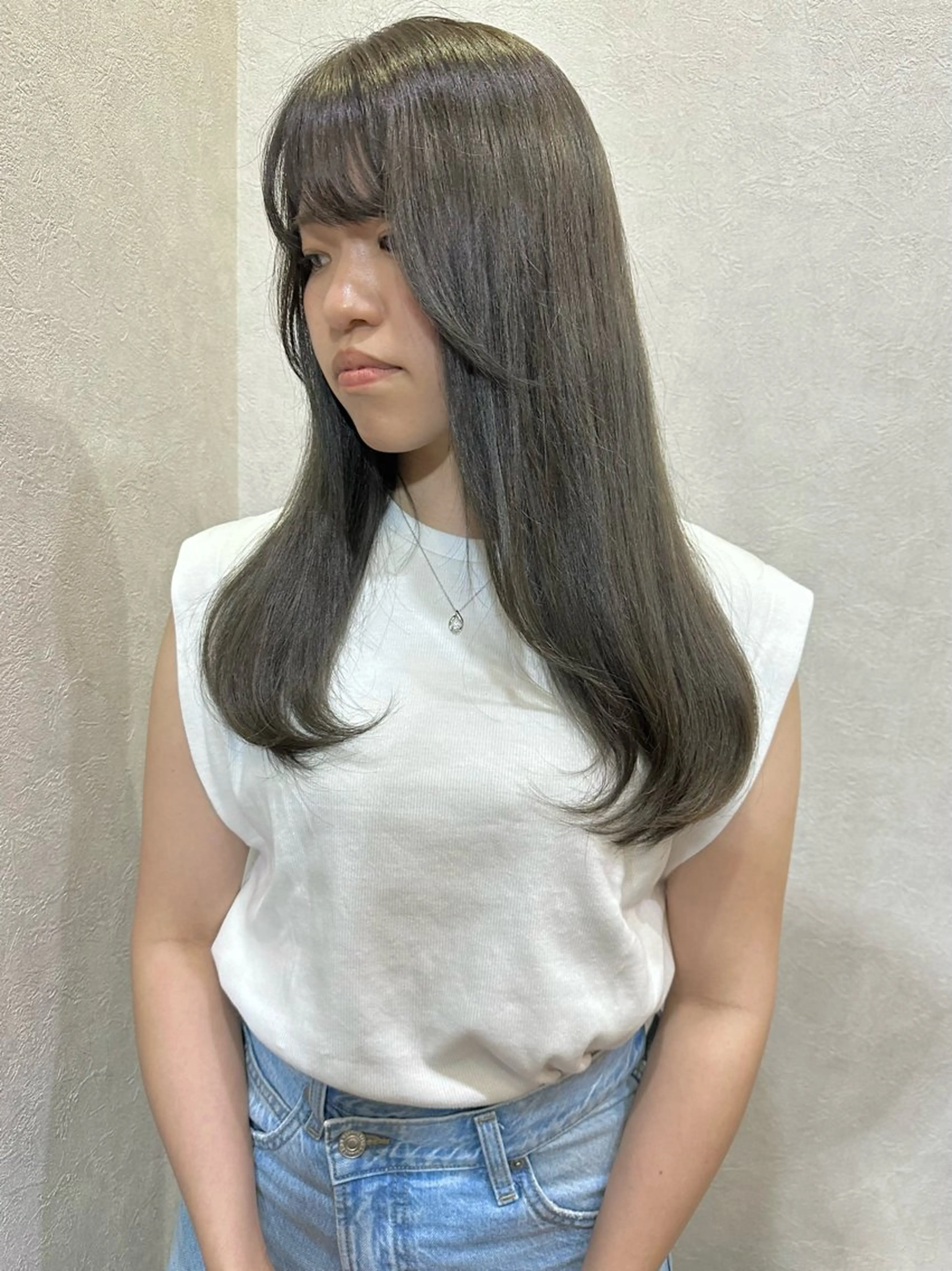 ロング 𝑭𝒖𝒌𝒂🩶 モテ髪×透明感カラーのヘアスタイル