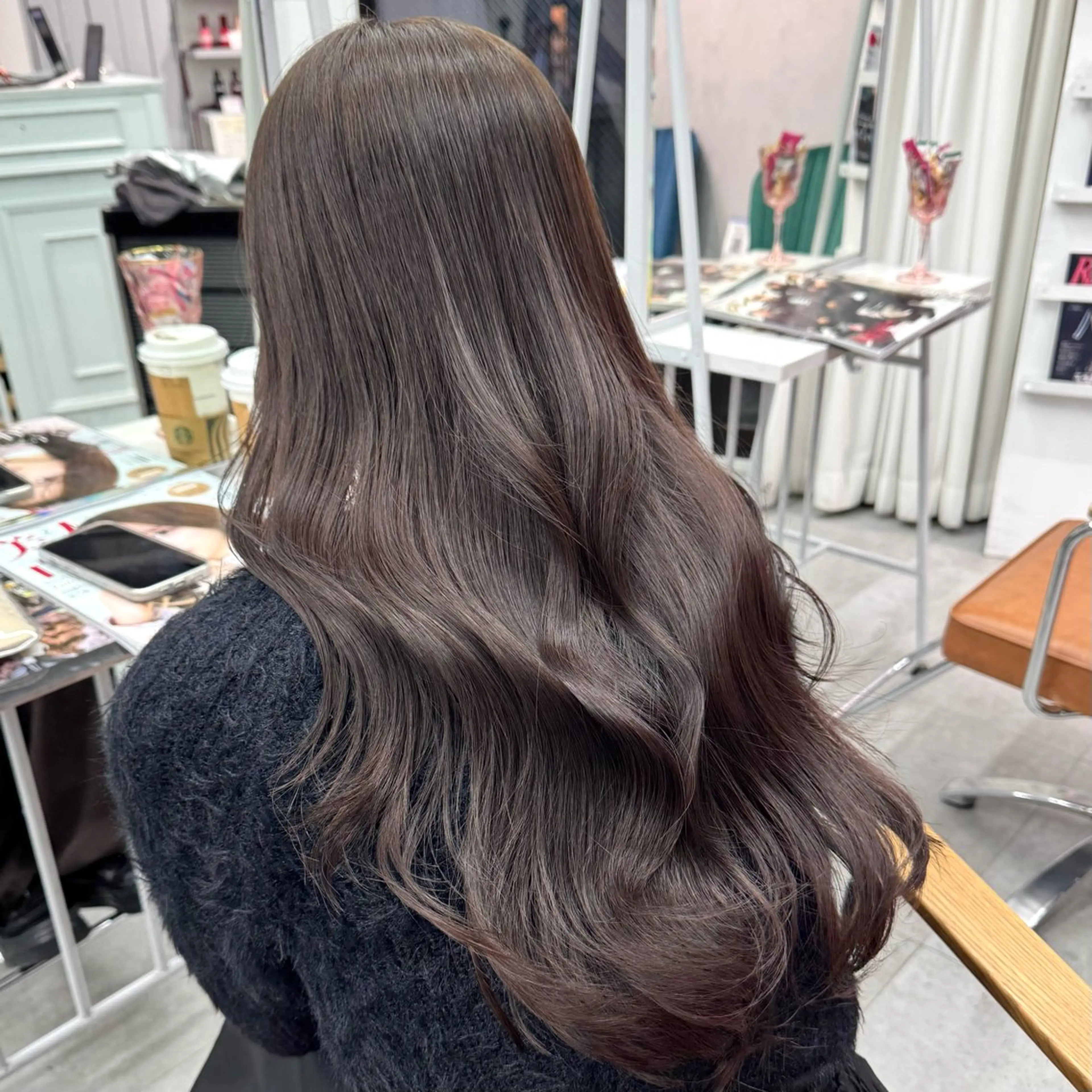 ロング カラー ヘアアレンジ ヘアカラー ブリーチなしカラー /新百合ヶ丘/安形翔のヘアスタイル