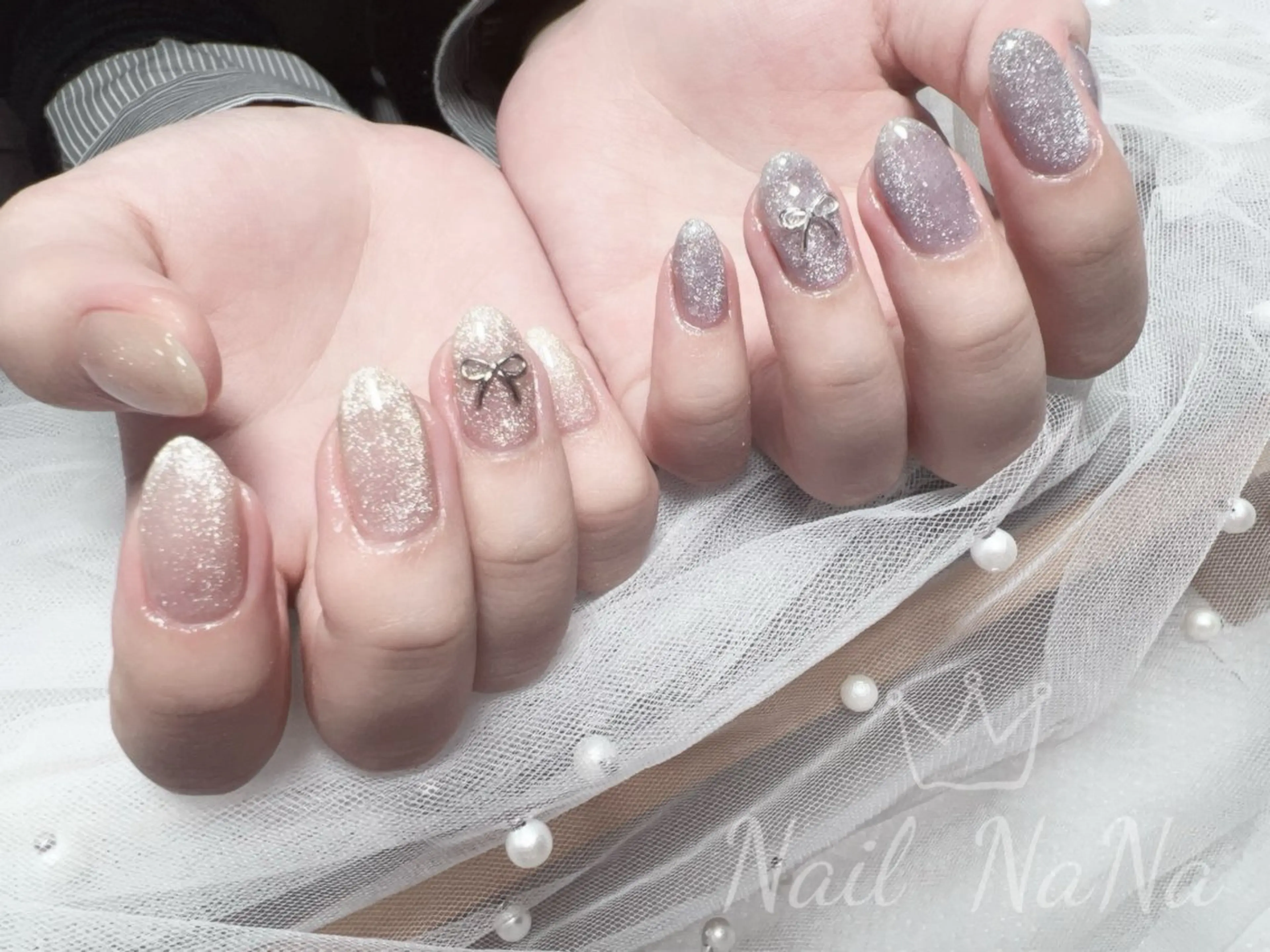 ネイル リボン ハンドネイル Nail NaNaのネイルデザイン