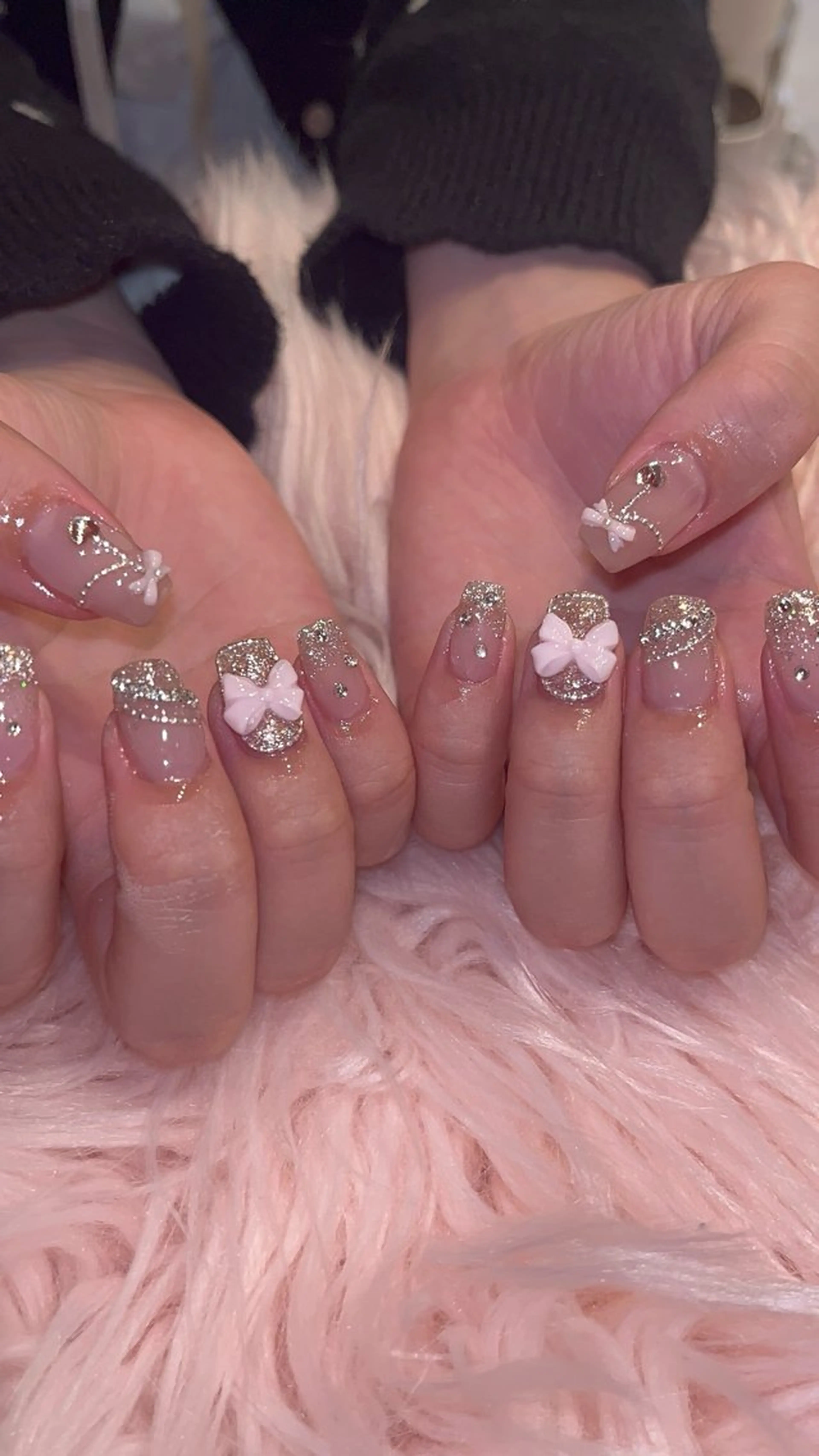 ネイル リボン ハンドネイル ♡ KAEDE ♡のネイルデザイン