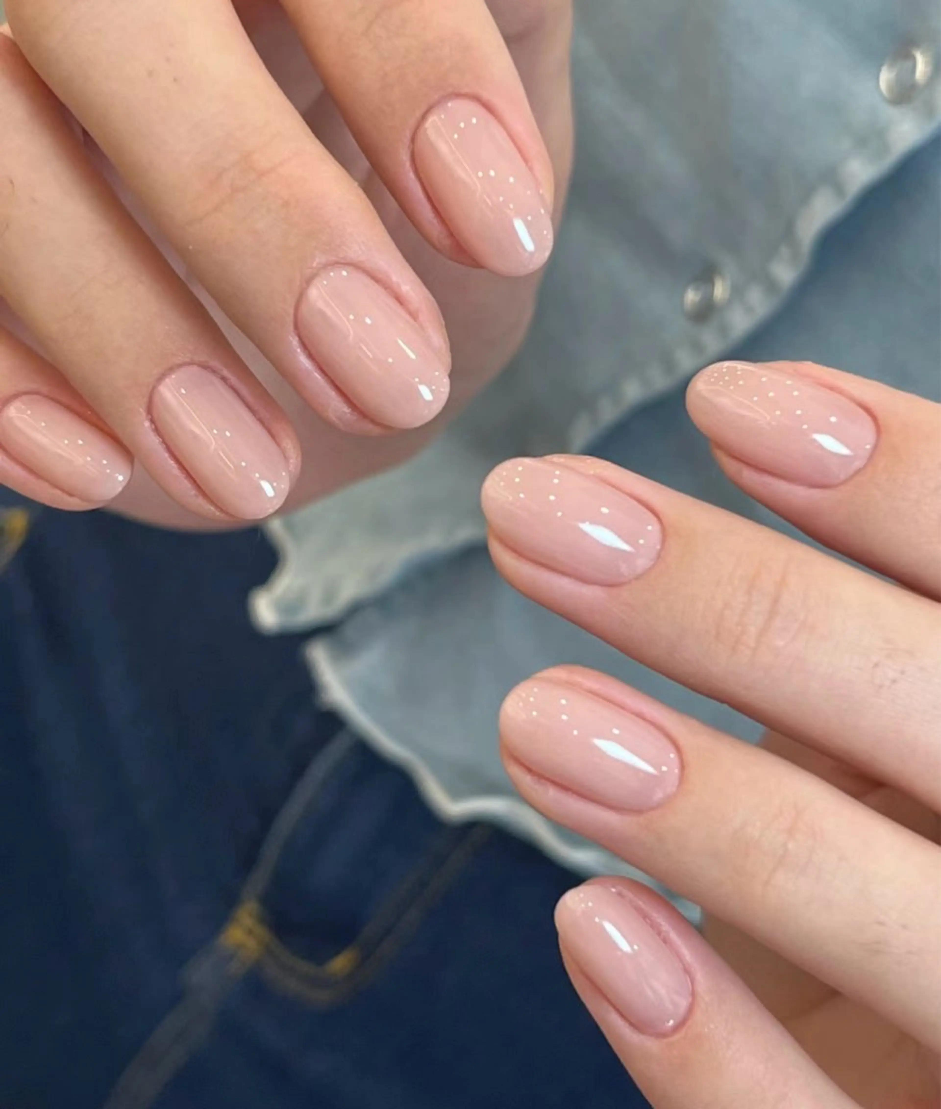 ミディアム ハンドネイル めぐみのネイルサロン スタッフ練習のネイルデザイン