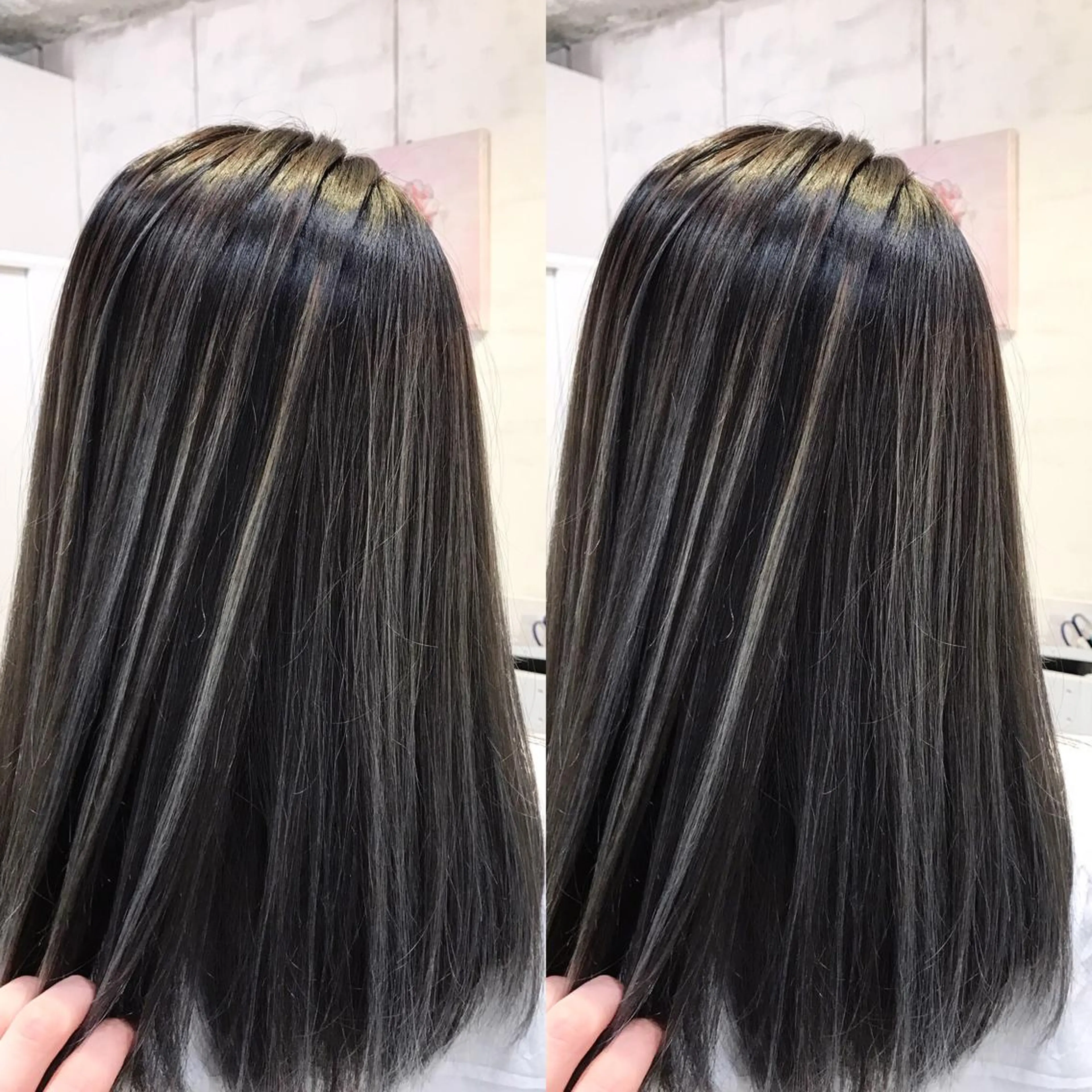 セミロング カラー ヘアアレンジ ヘアカラー トリートメント 縮毛矯正 髪質改善寺坂雄飛💐のヘアスタイル