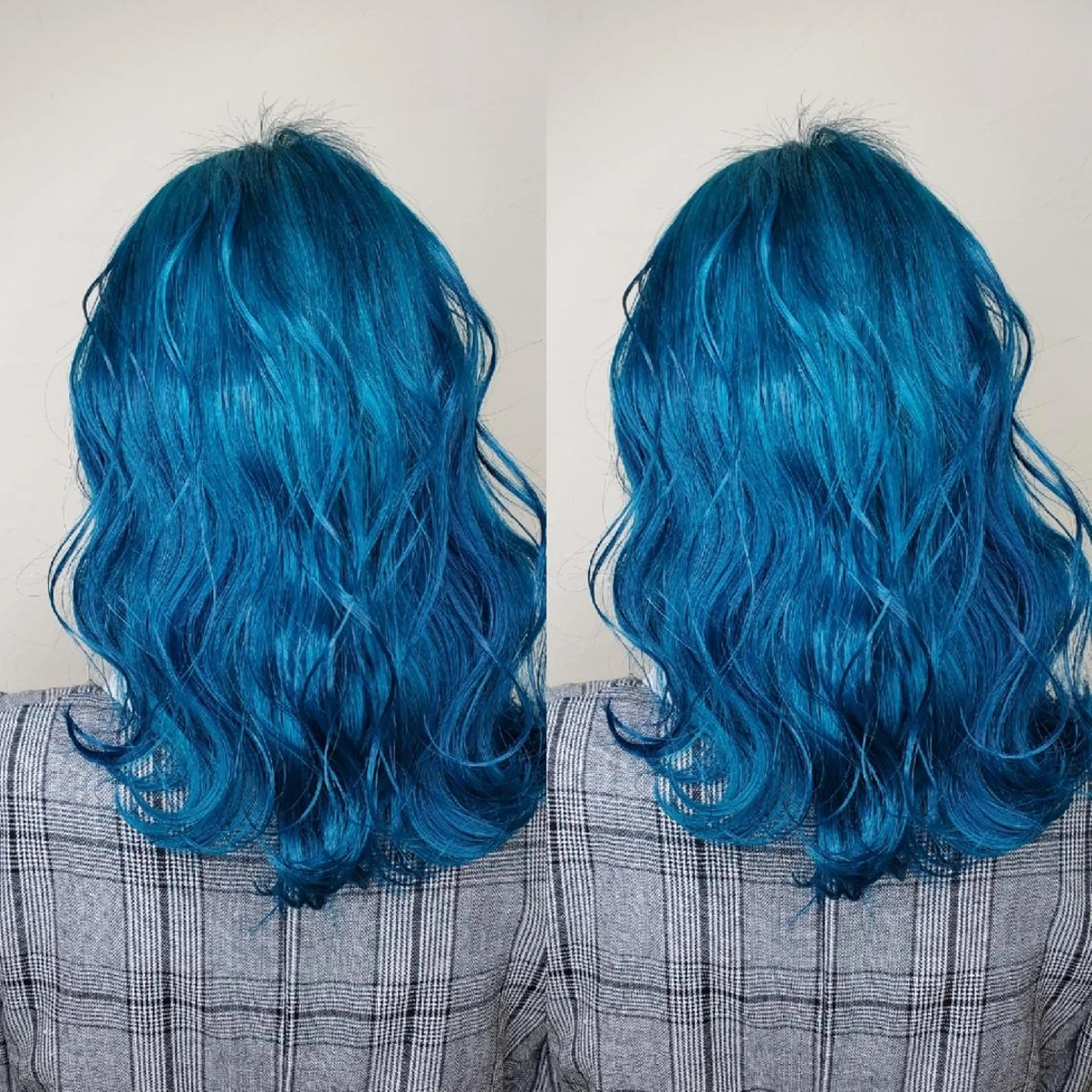 セミロング カラー ヘアカラー ツヤ髪✨縮毛矯正 ハイトーンカラーのヘアスタイル