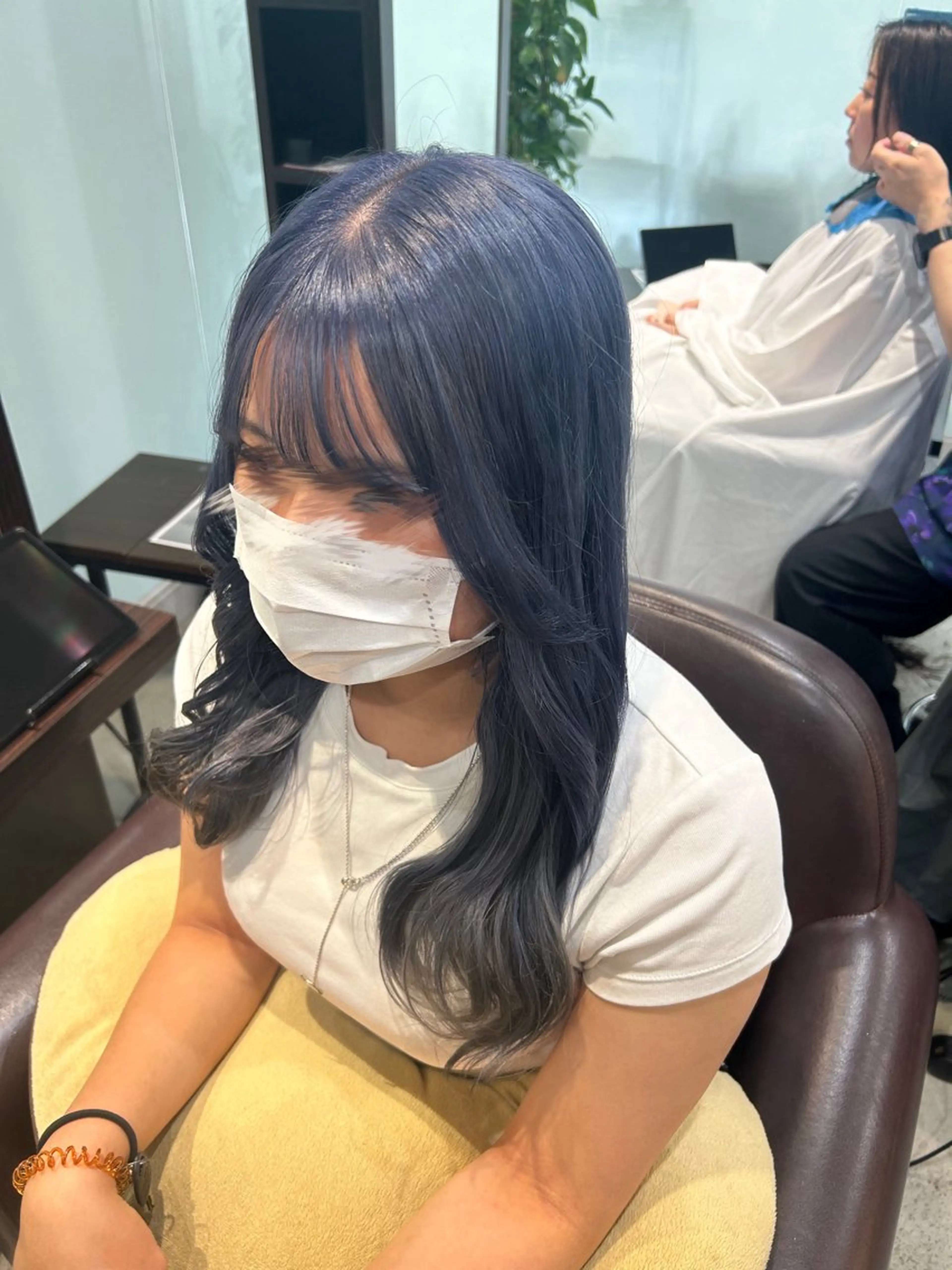 ロング カラー ブリーチ ブルーカラー ブルーラベンダー ラベンダーカラー 坂本奈都美 🎀のヘアスタイル