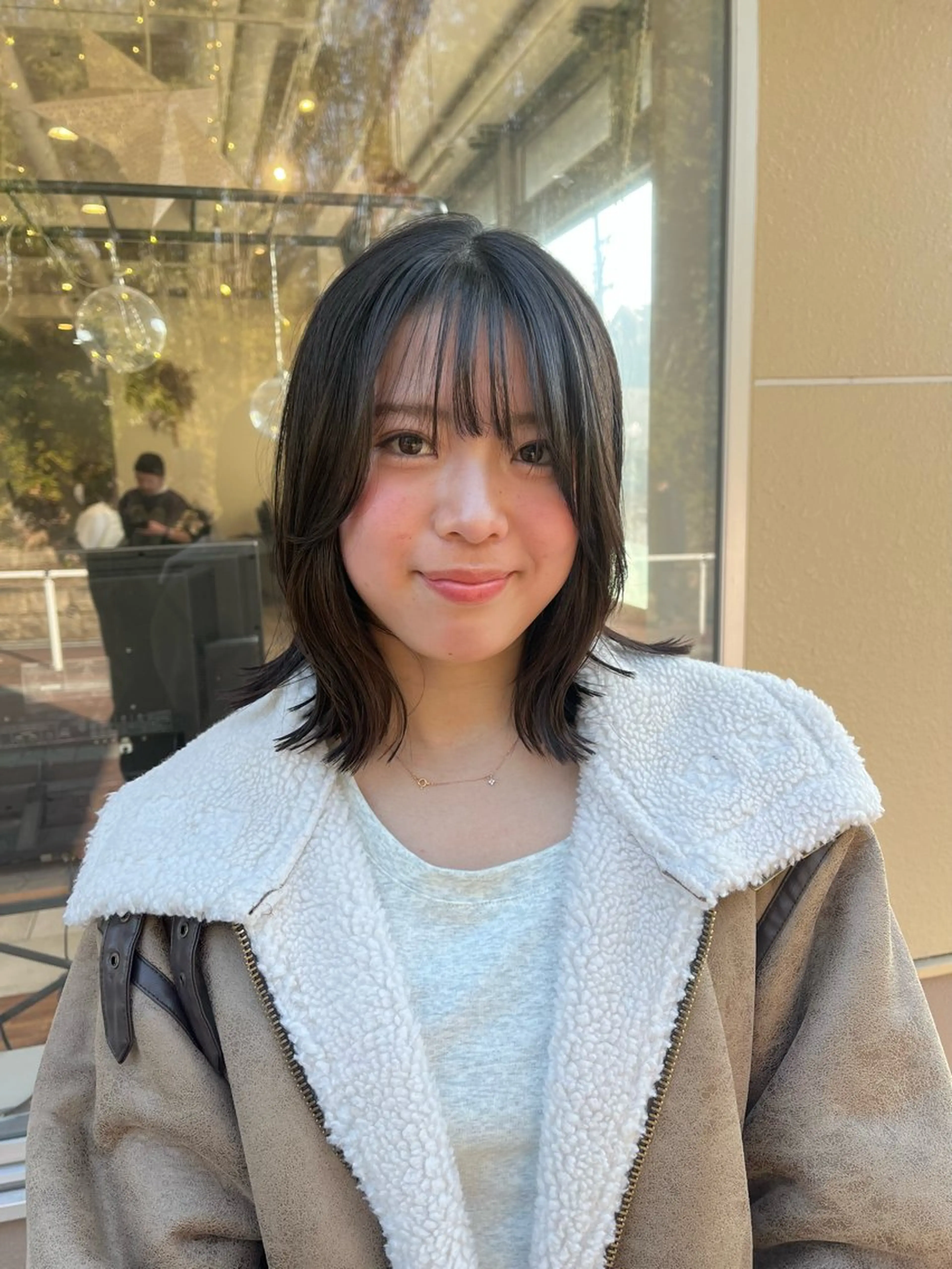 ミディアム レイヤー/暖色/ 髪質改善/永礼芳果のヘアスタイル