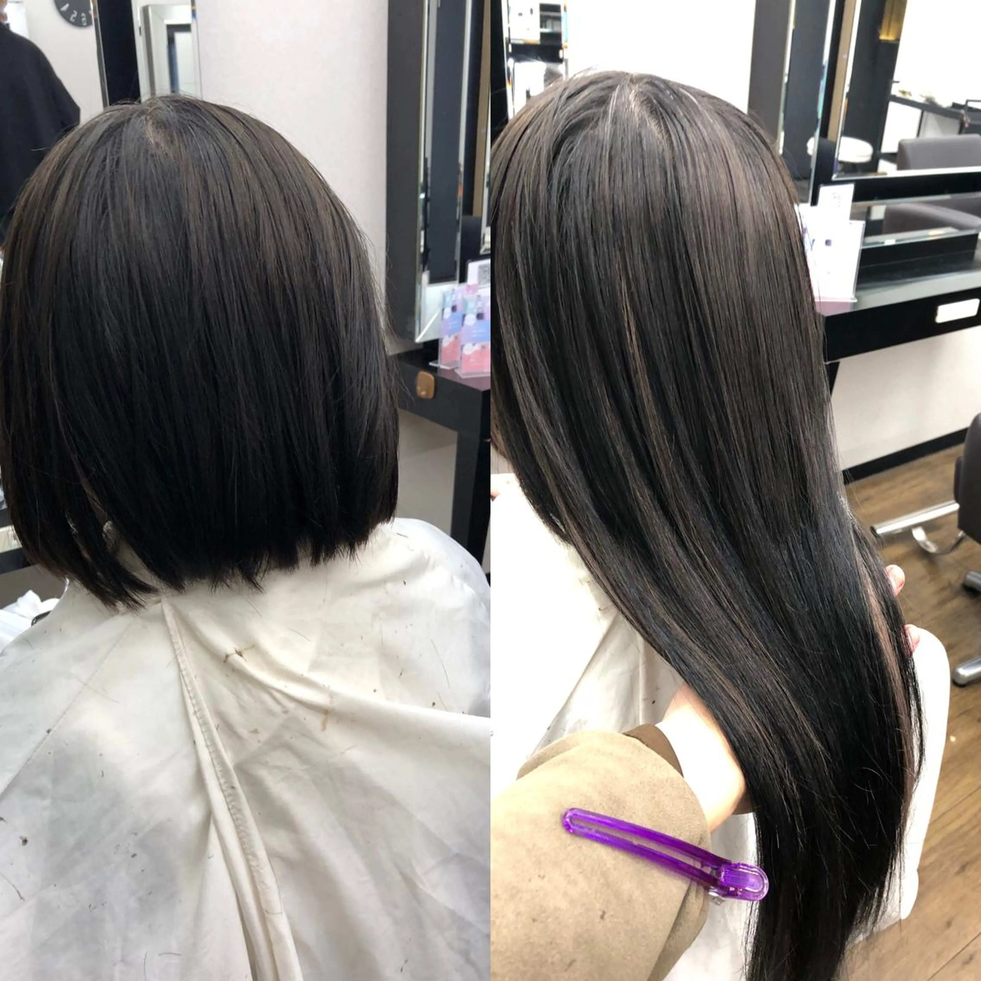 ロング ボブ エクステ ロング カット エクステ レイヤー/エクステ alpha下妻のヘアスタイル