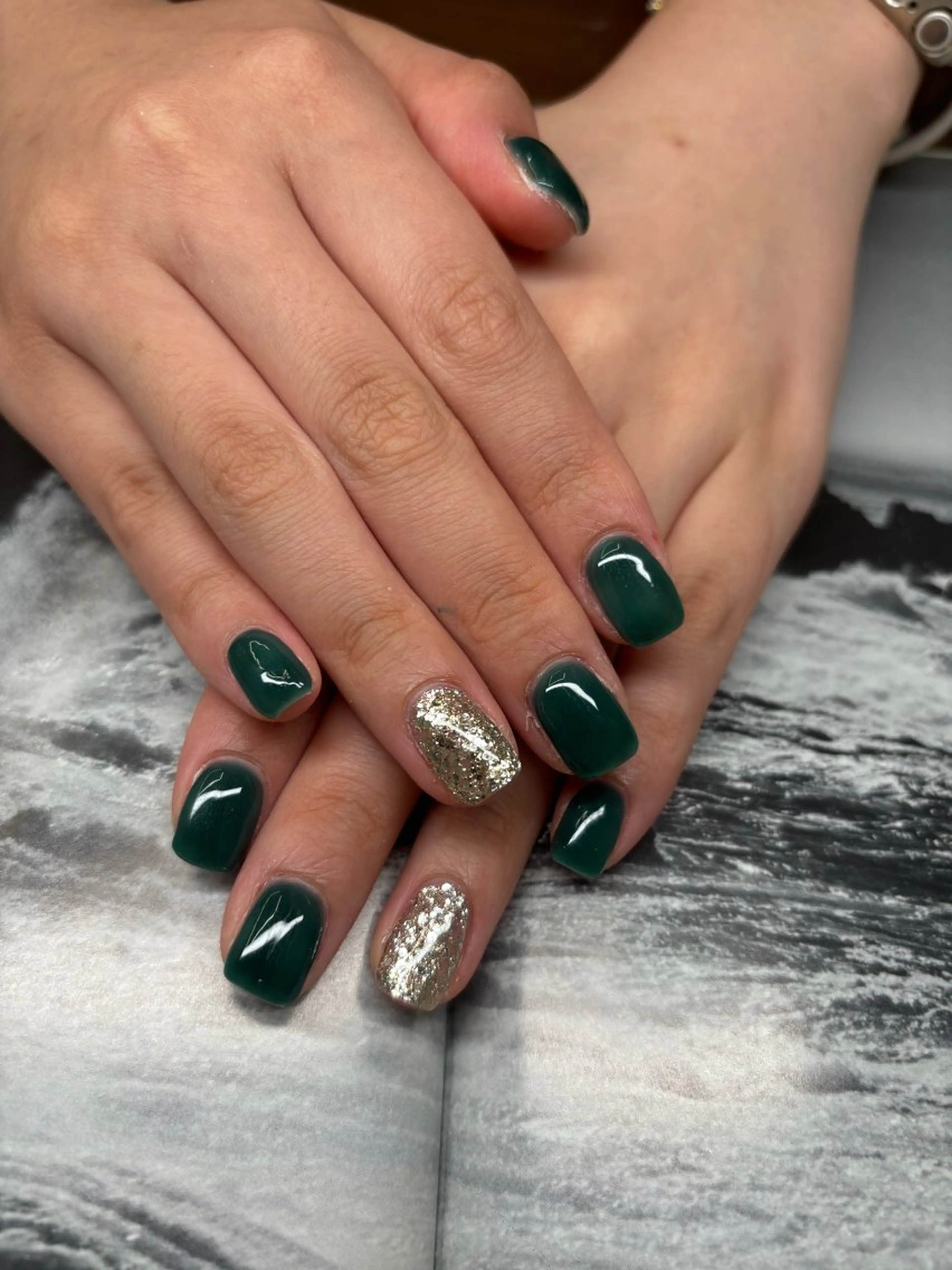 ネイル ラメ(グリッター) ワンカラーネイル ハンドネイル era Sahoのネイルデザイン