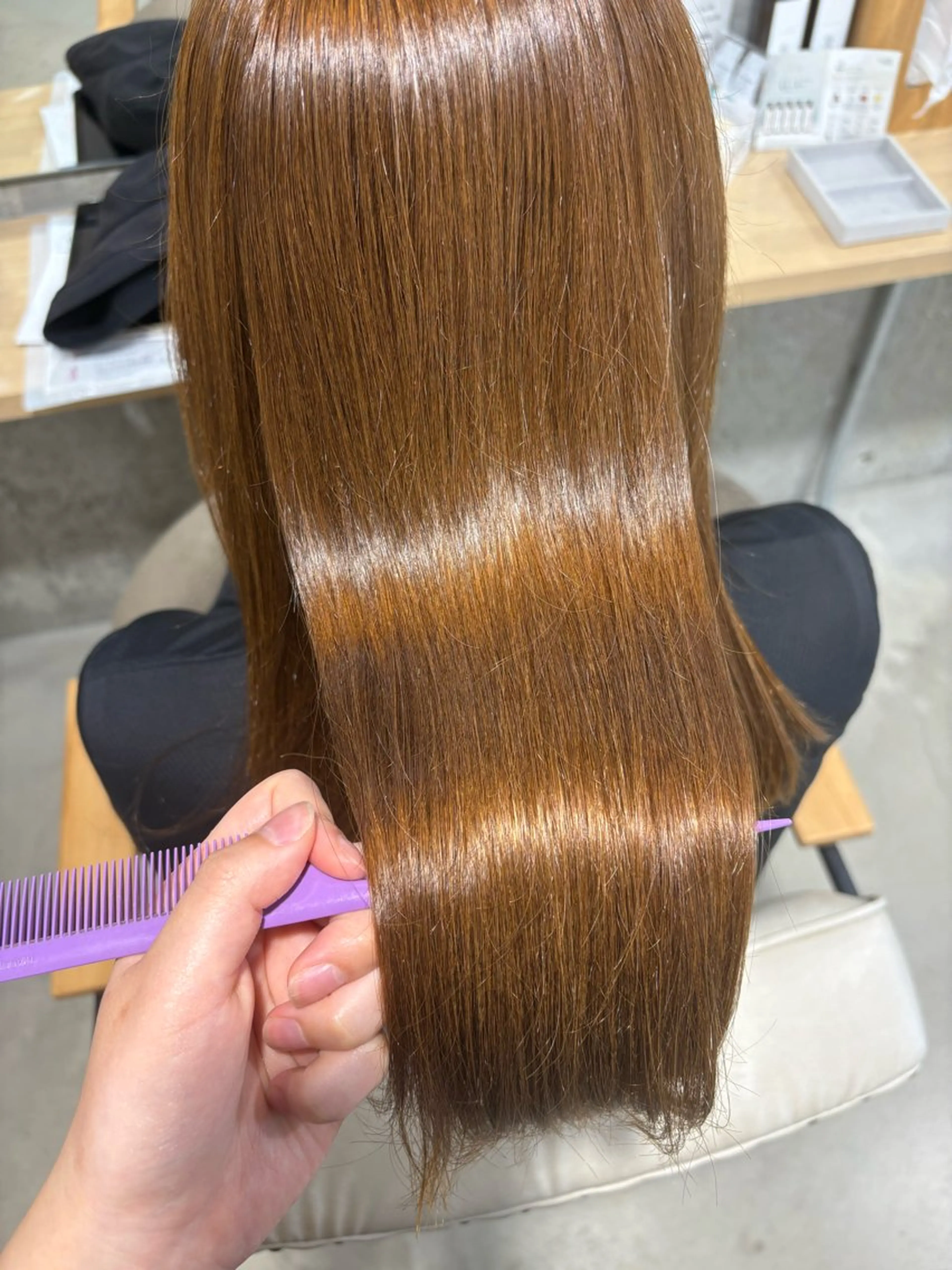 ロング トリートメント さくらこ/オリーブ カラー/カラーモデルのヘアスタイル