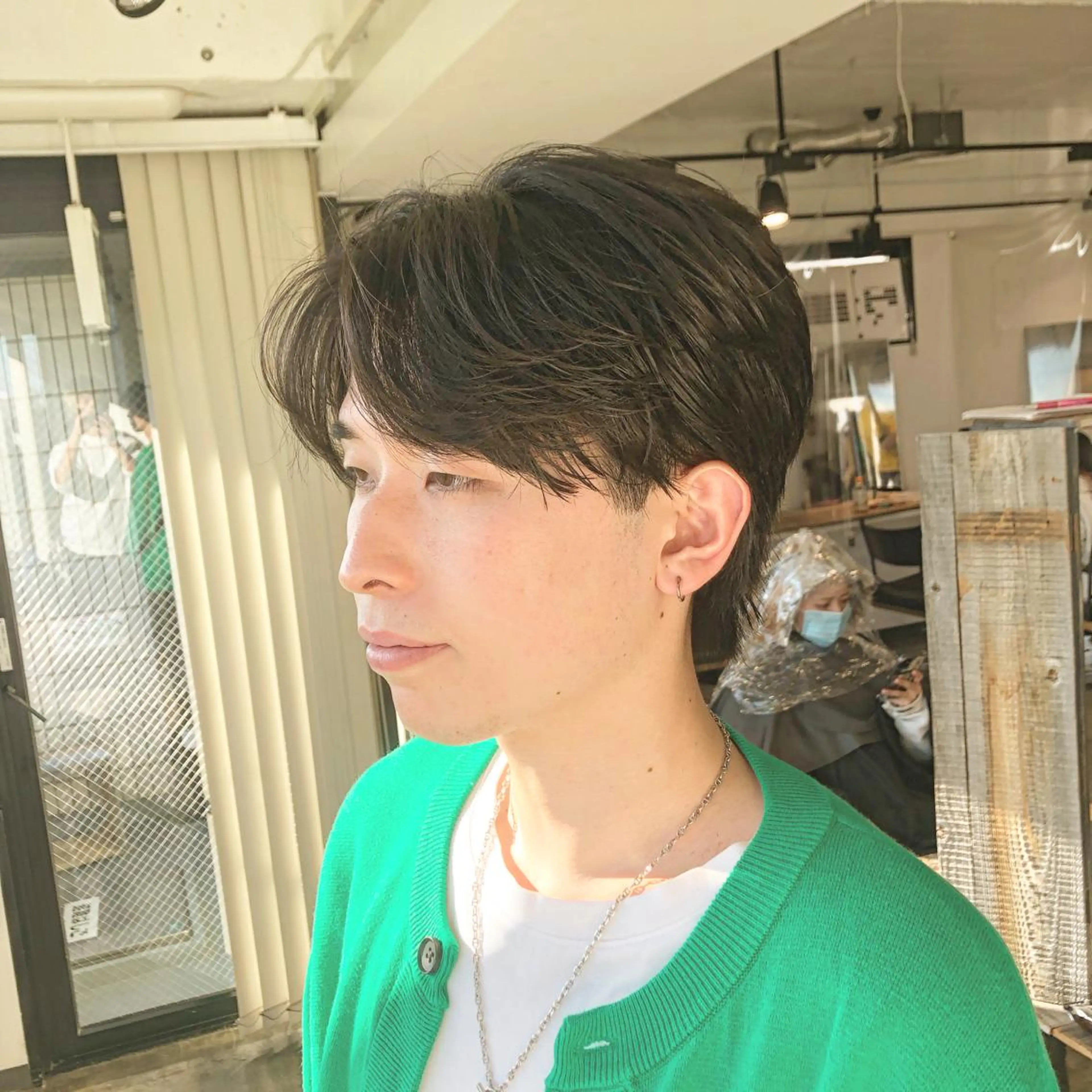 ショート パーマ メンズ メンズパーマ 刈り上げ ハンサムショート ショートヘア 名駅/フェザーパーマ 韓国ヘア/森岡のヘアスタイル