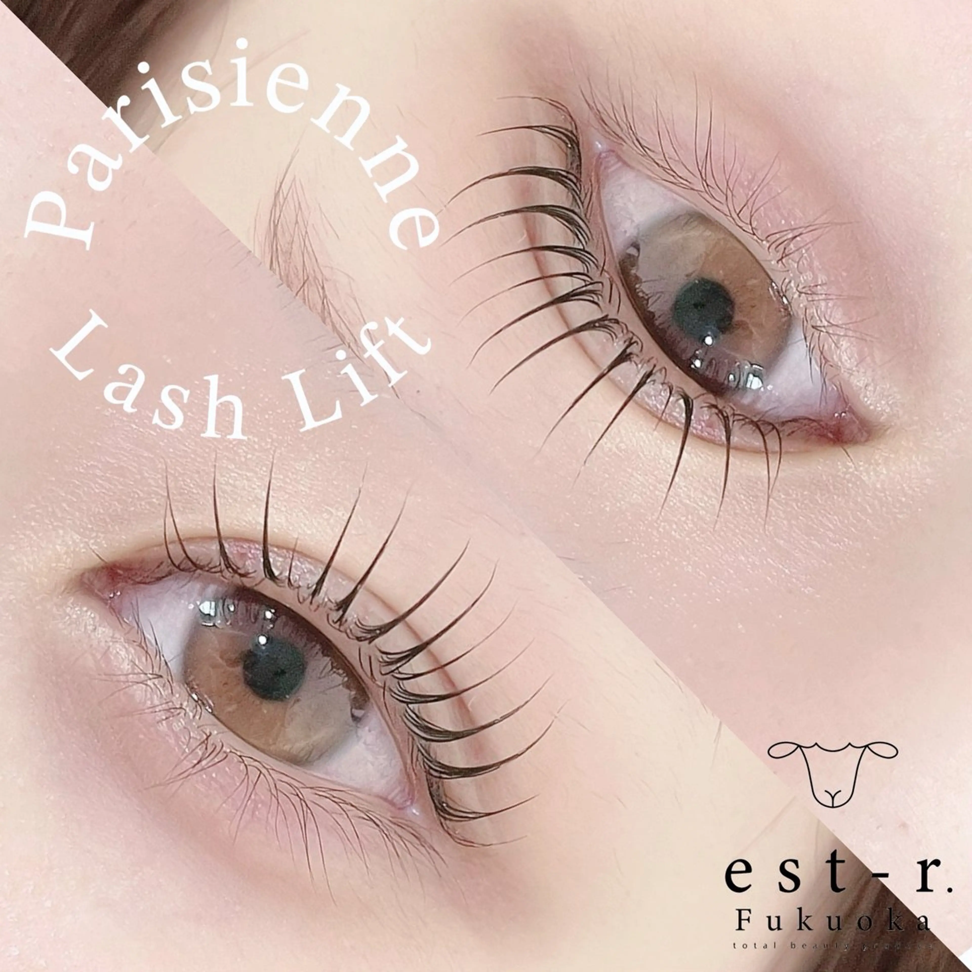 マツエク・マツパ 束感まつ毛 韓国風マツエク パリジェンヌラッシュリフト 一重×まつ毛パーマ ワンホンマツエク マツパ Riho/博多/ まつげパーマ/LEDのマツエク・マツパデザイン