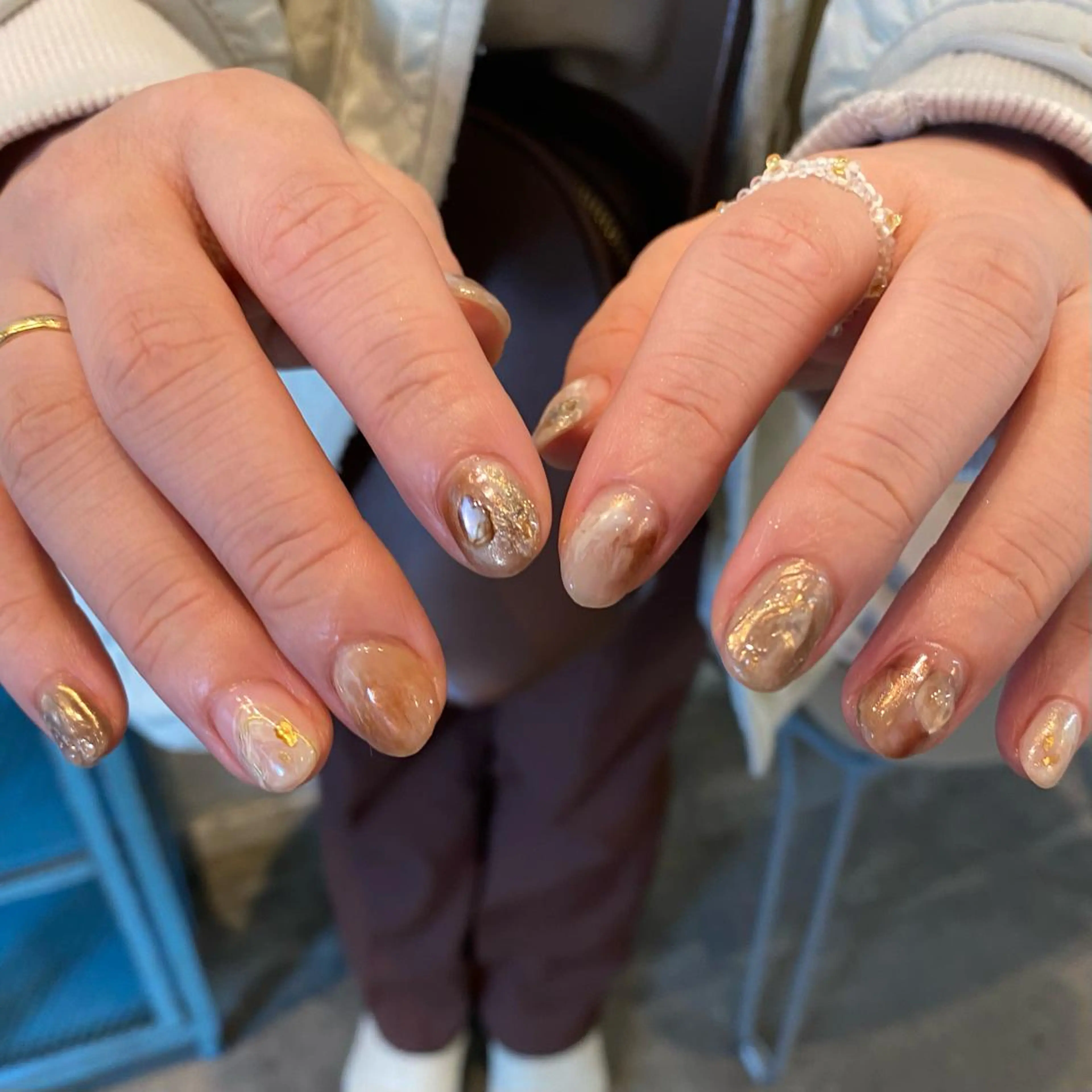 ネイル 氷ネイル・うるうるネイル ハンドネイル nable.所属・栗林 実莉のネイルデザイン