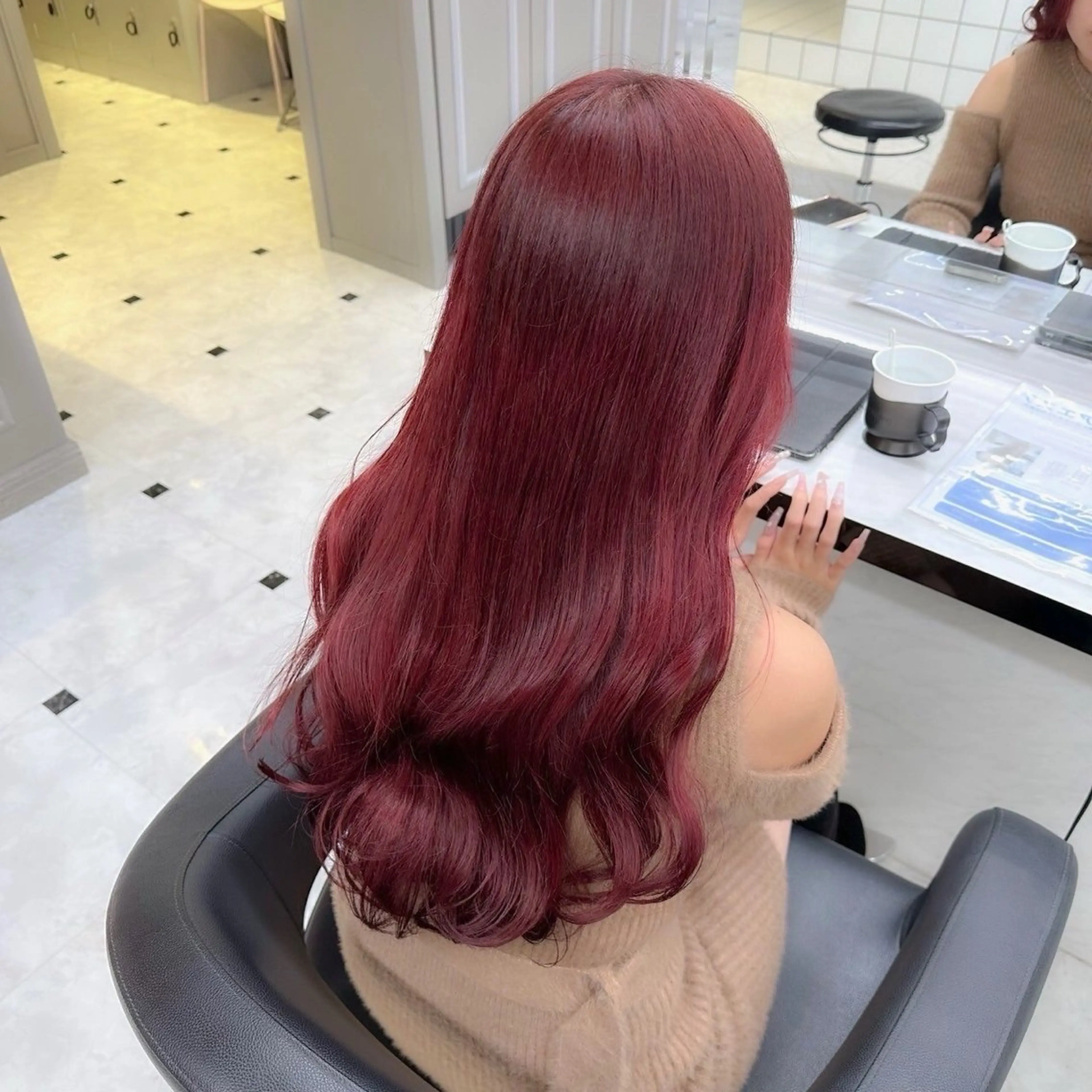 ロング カラー ヘアアレンジ えびけん/色落ちまで 可愛い♥️のヘアスタイル