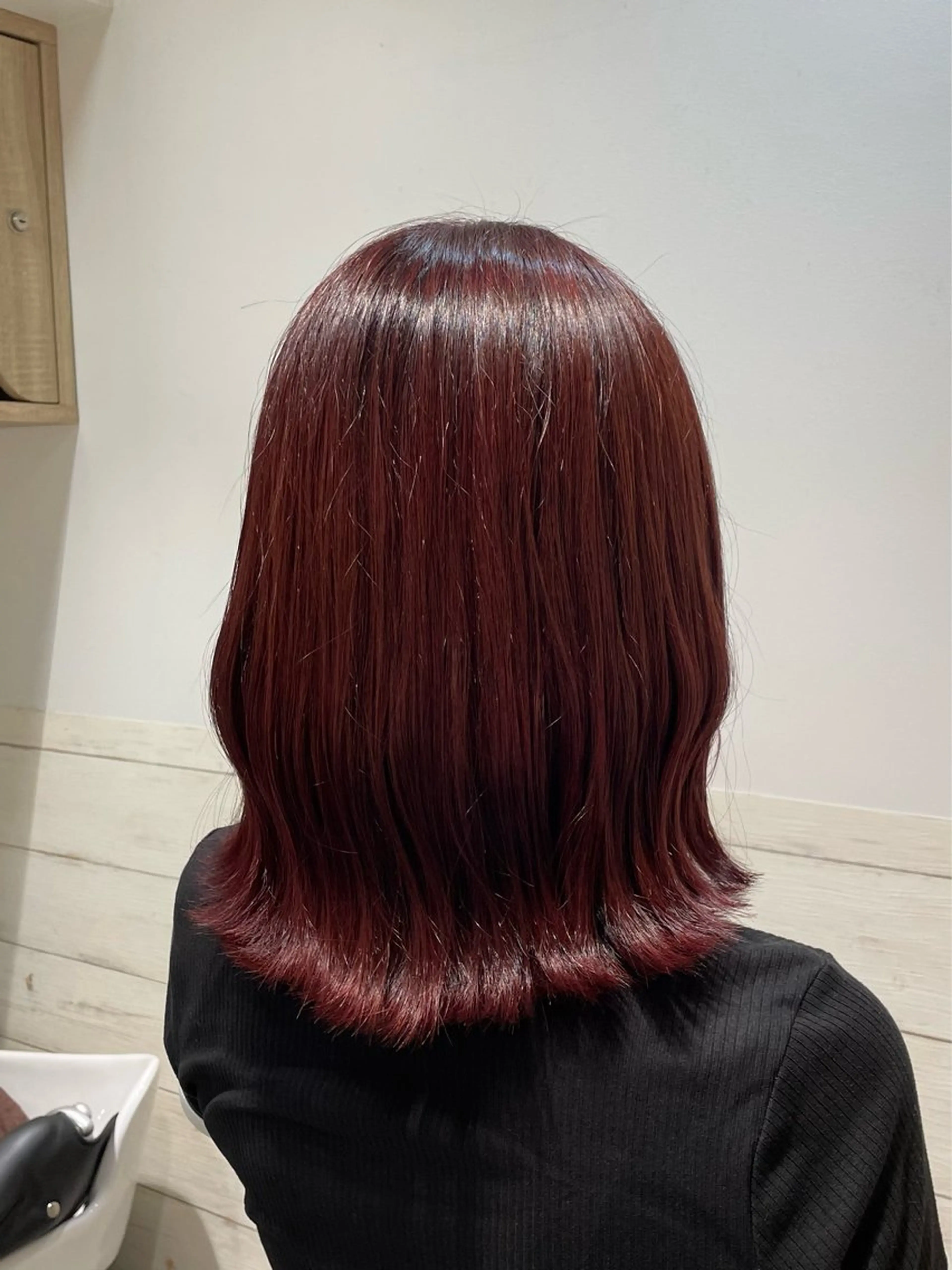 ミディアム カラー レッドカラー ヘアカラー トリートメント 髪質改善✨Zina浦 安/個室🌈YUKIのヘアスタイル