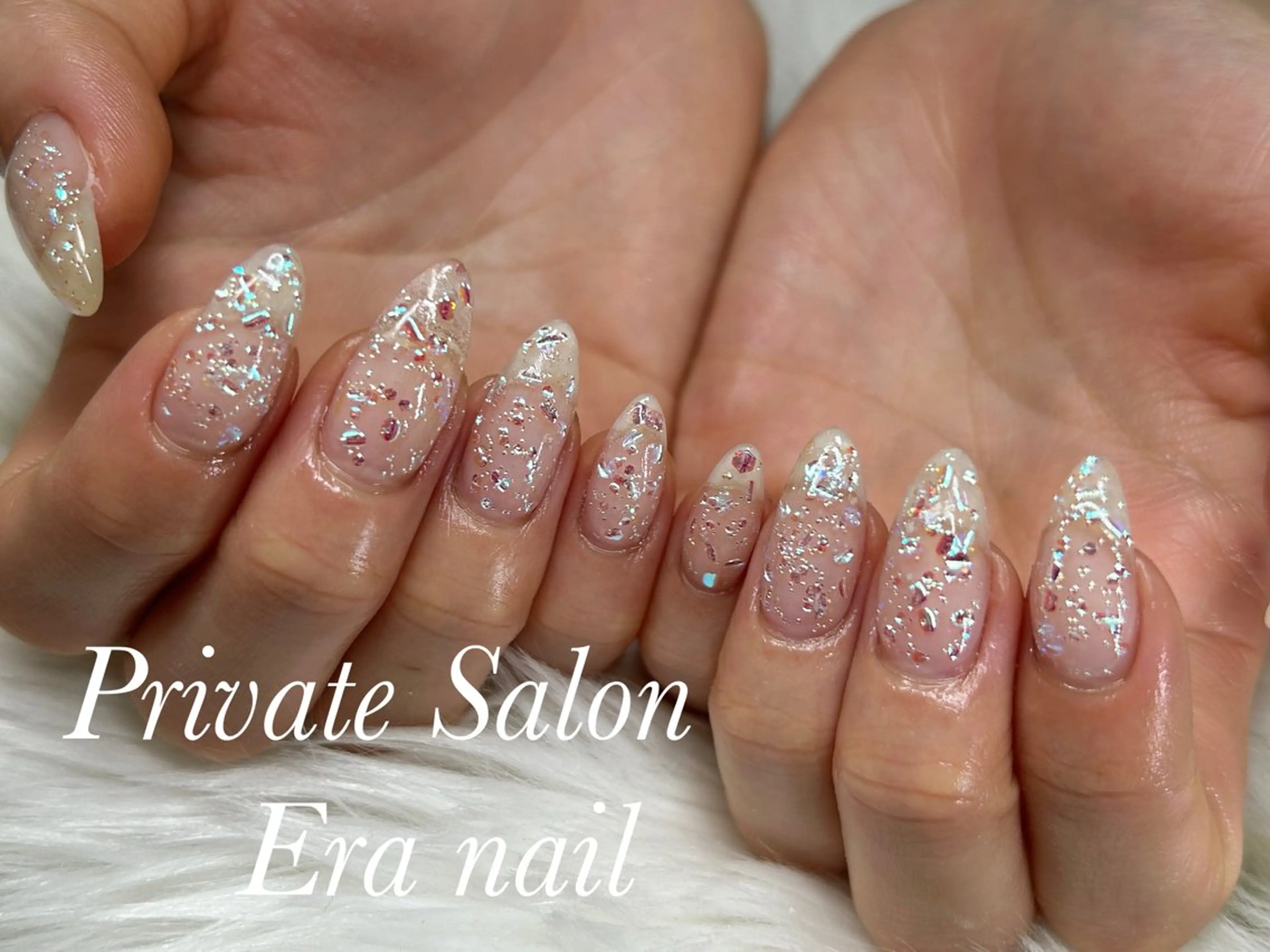 ネイル ラメ(グリッター) ワンカラーネイル ハンドネイル Era nailのネイルデザイン