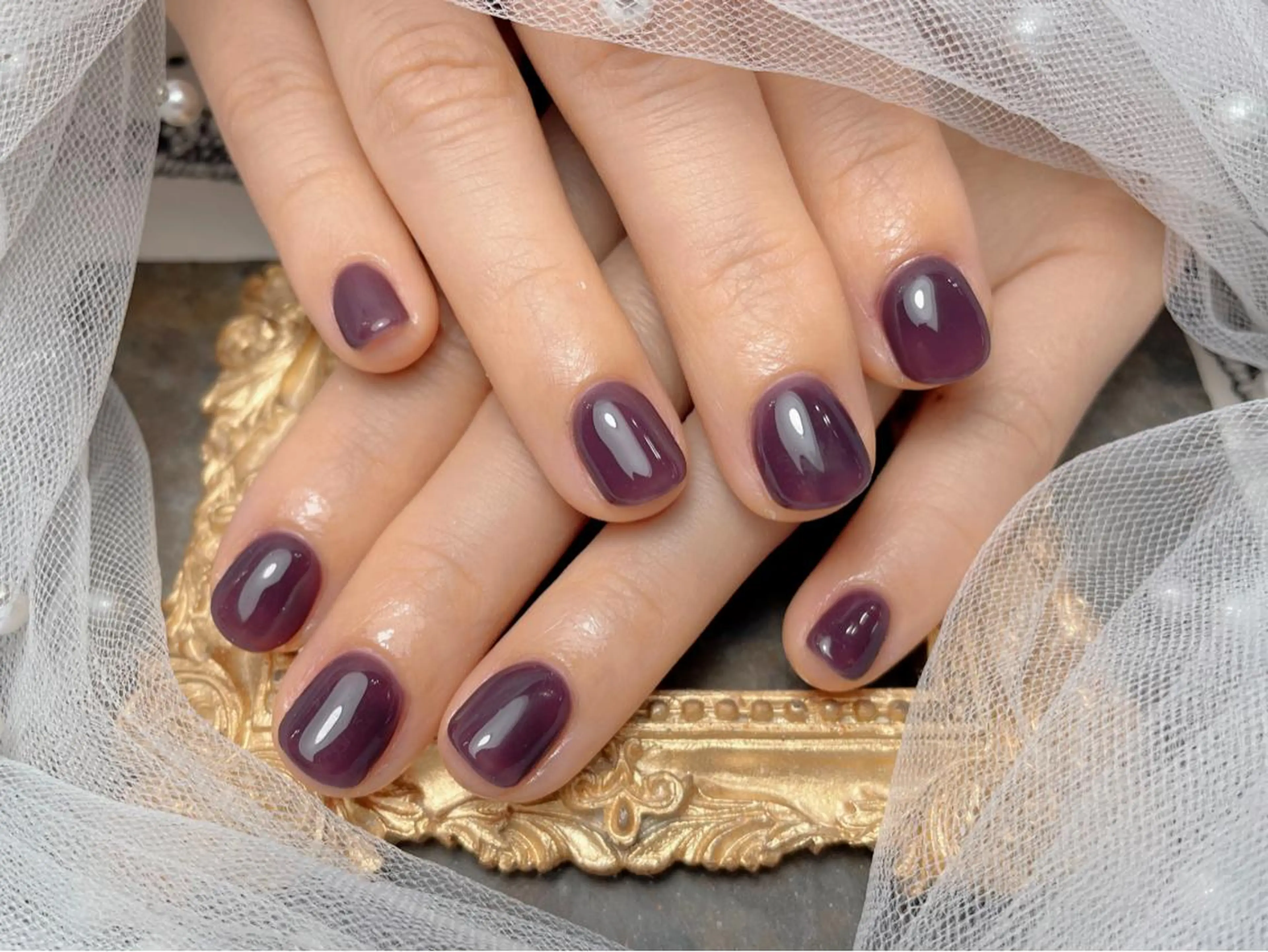 ネイル ハンドネイル マジック ミラーのネイルデザイン