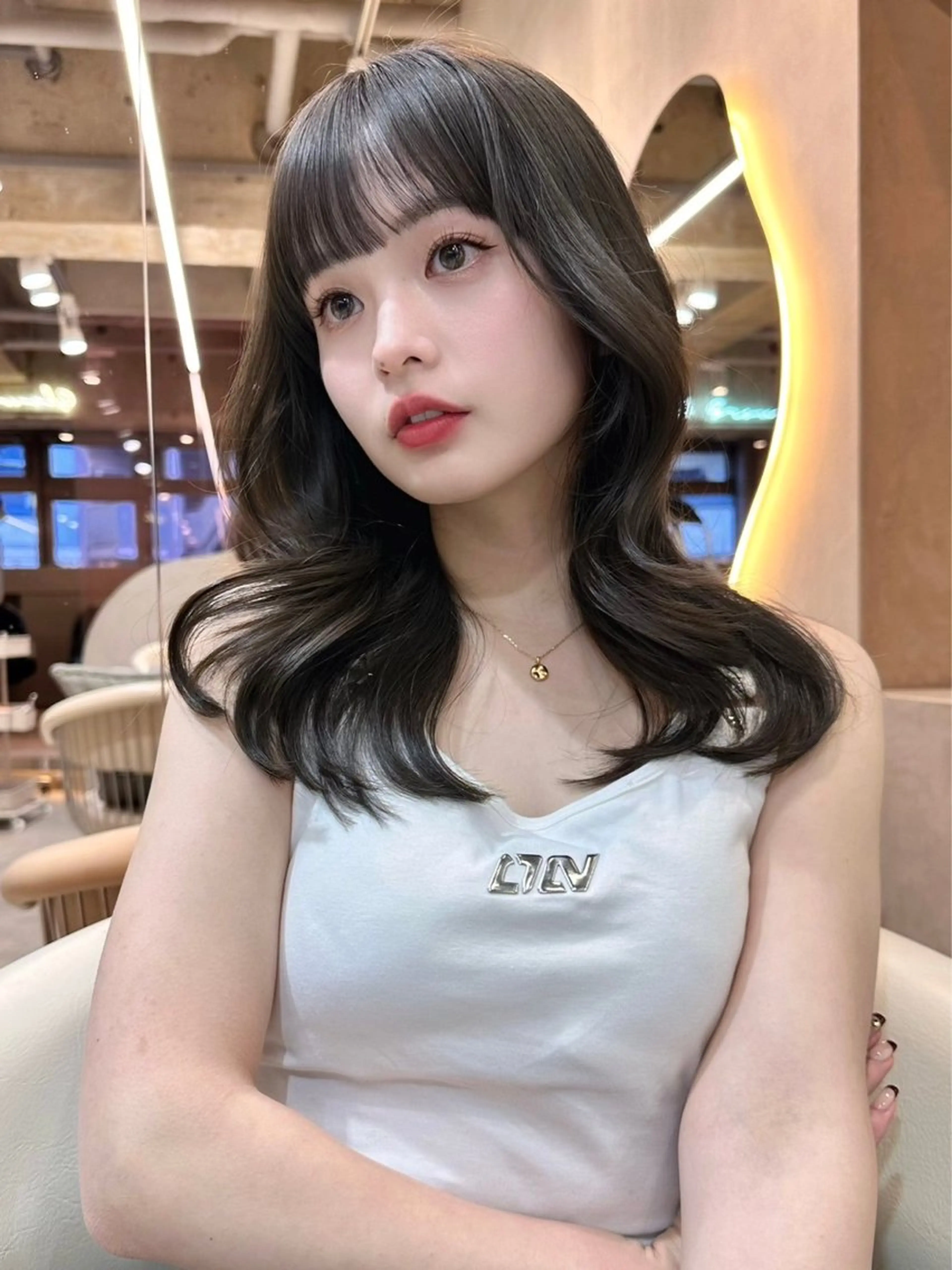 ロング レイヤー縮毛矯正 ささきすずね💗のヘアスタイル