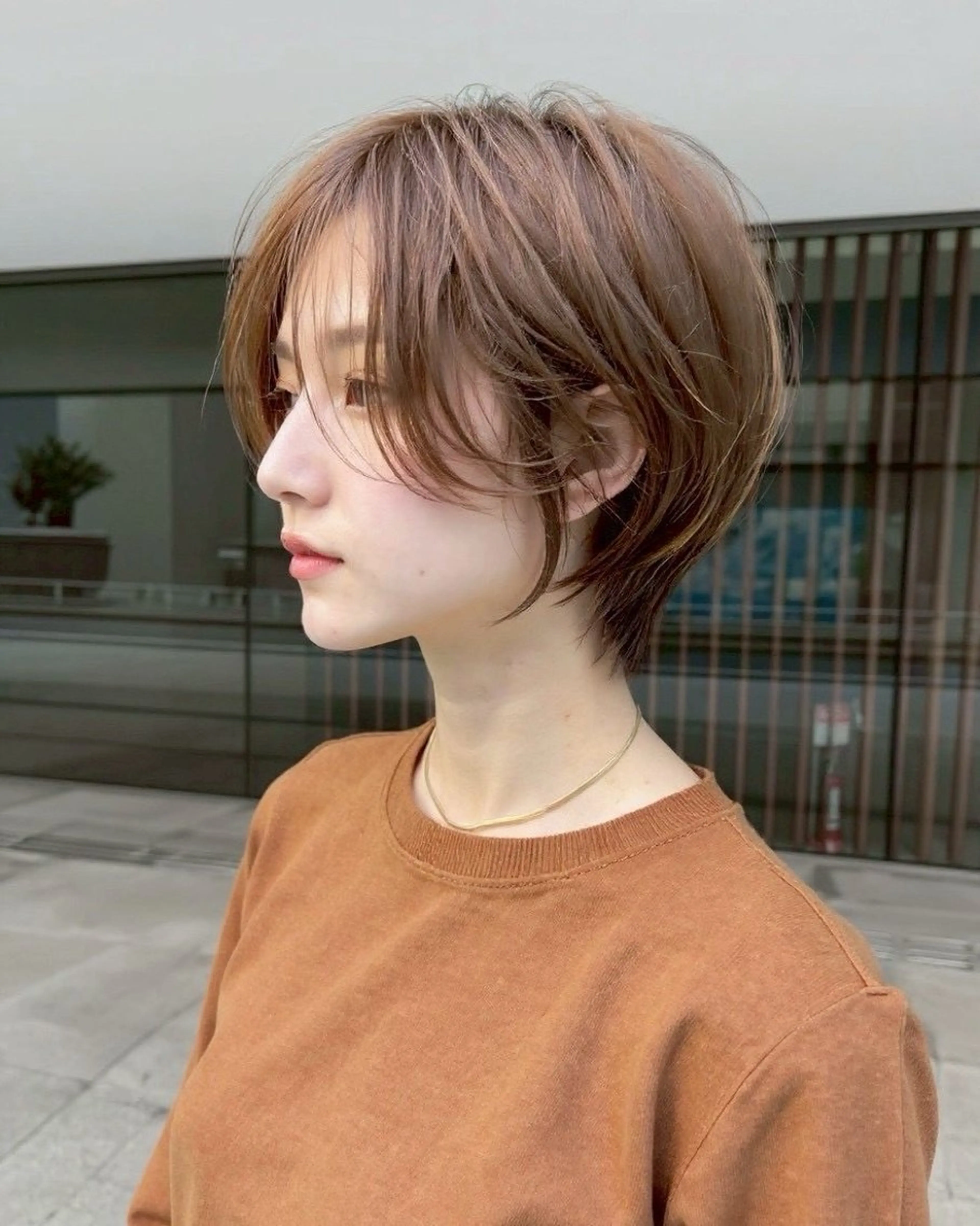 癖毛ショートカット+グレーカラー(白髪染め)+スムースケアトリートメントの写真