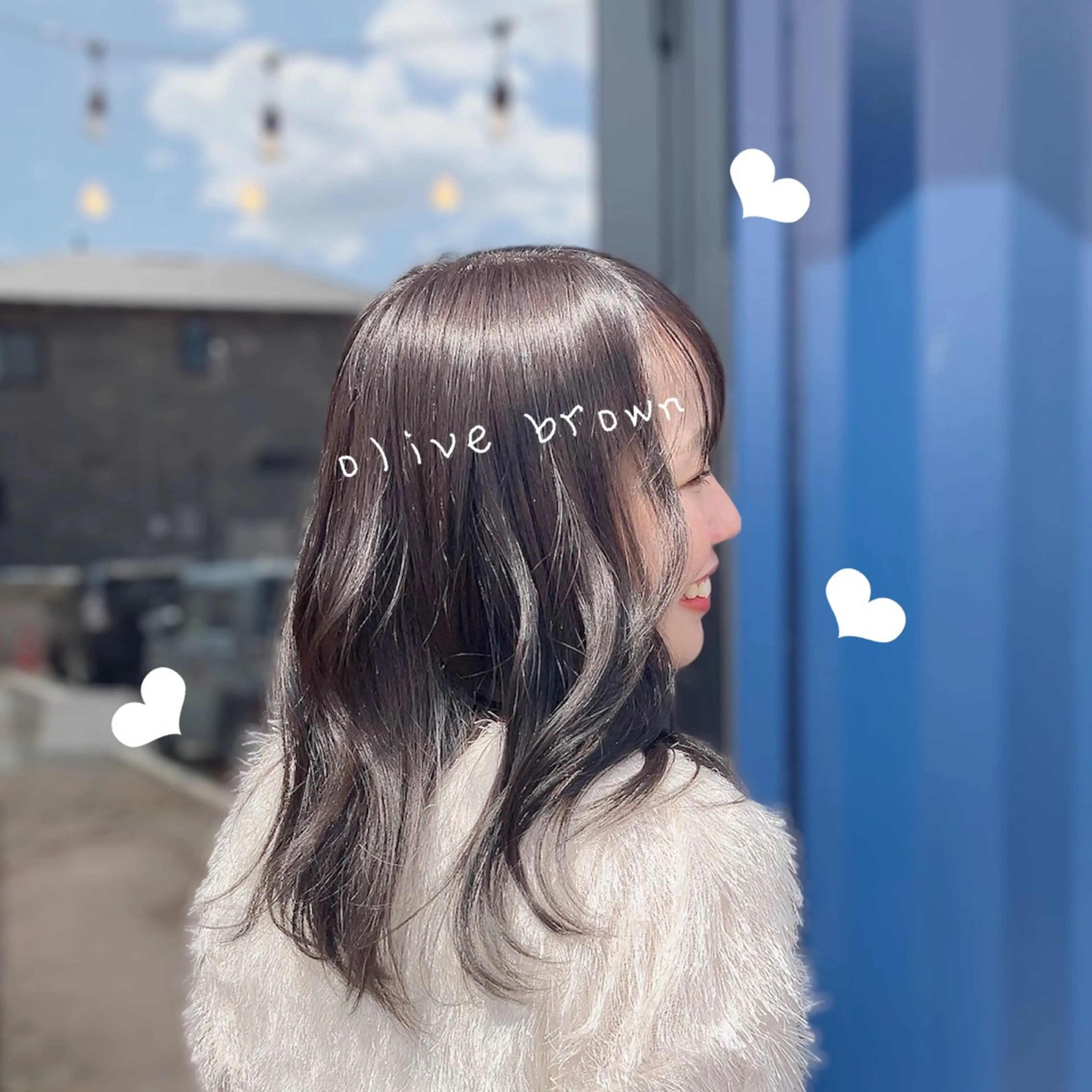 ロング カラー ブリーチ ブラウンカラー 透明感カラー ブリーチなしカラー オリーブブラウン 天使の輪໒꒱⋆ﾟ 量産中🎀のヘアスタイル