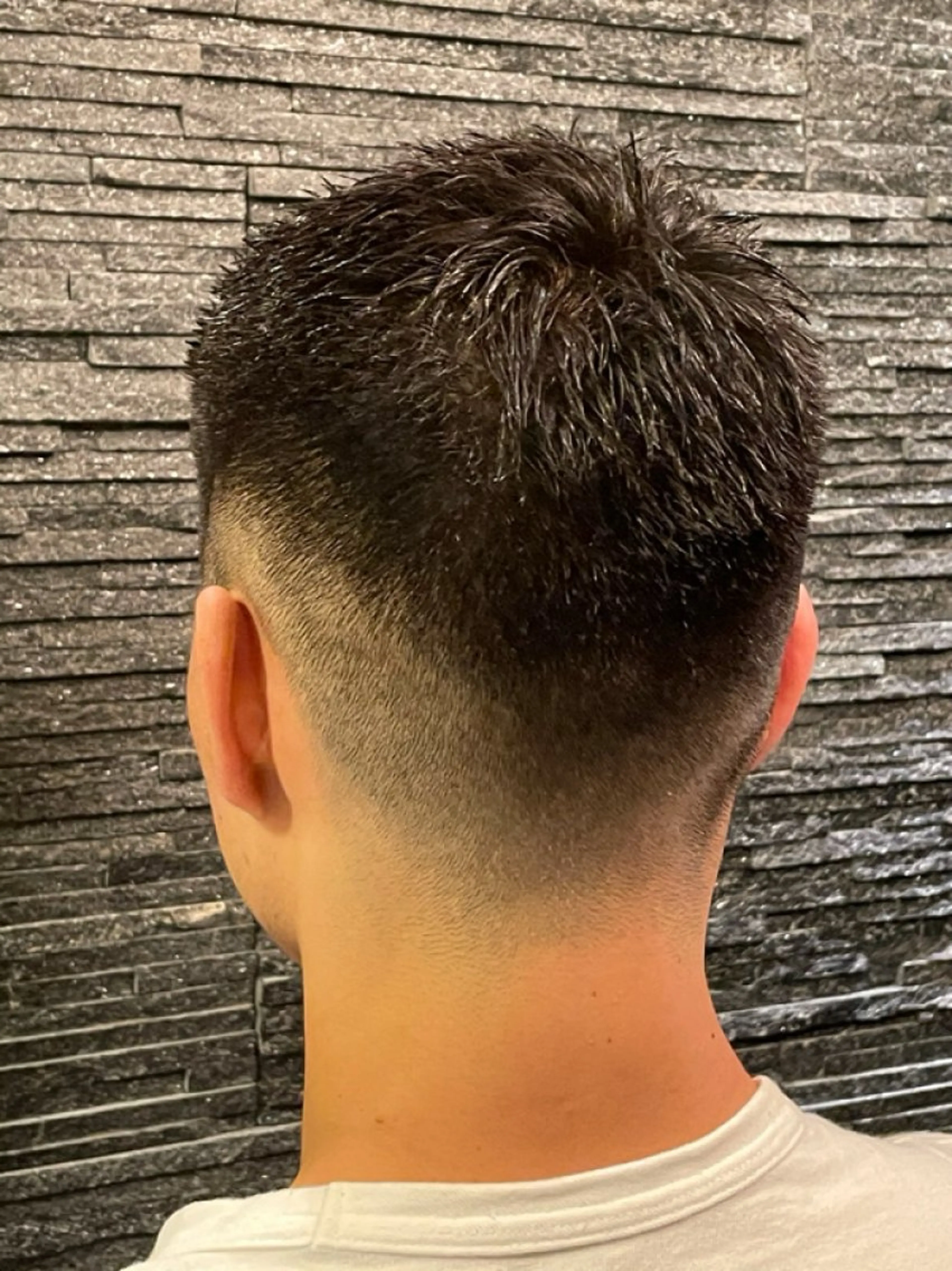 ショート メンズ ビジネス フェードカット 奥山 昇陽のヘアスタイル