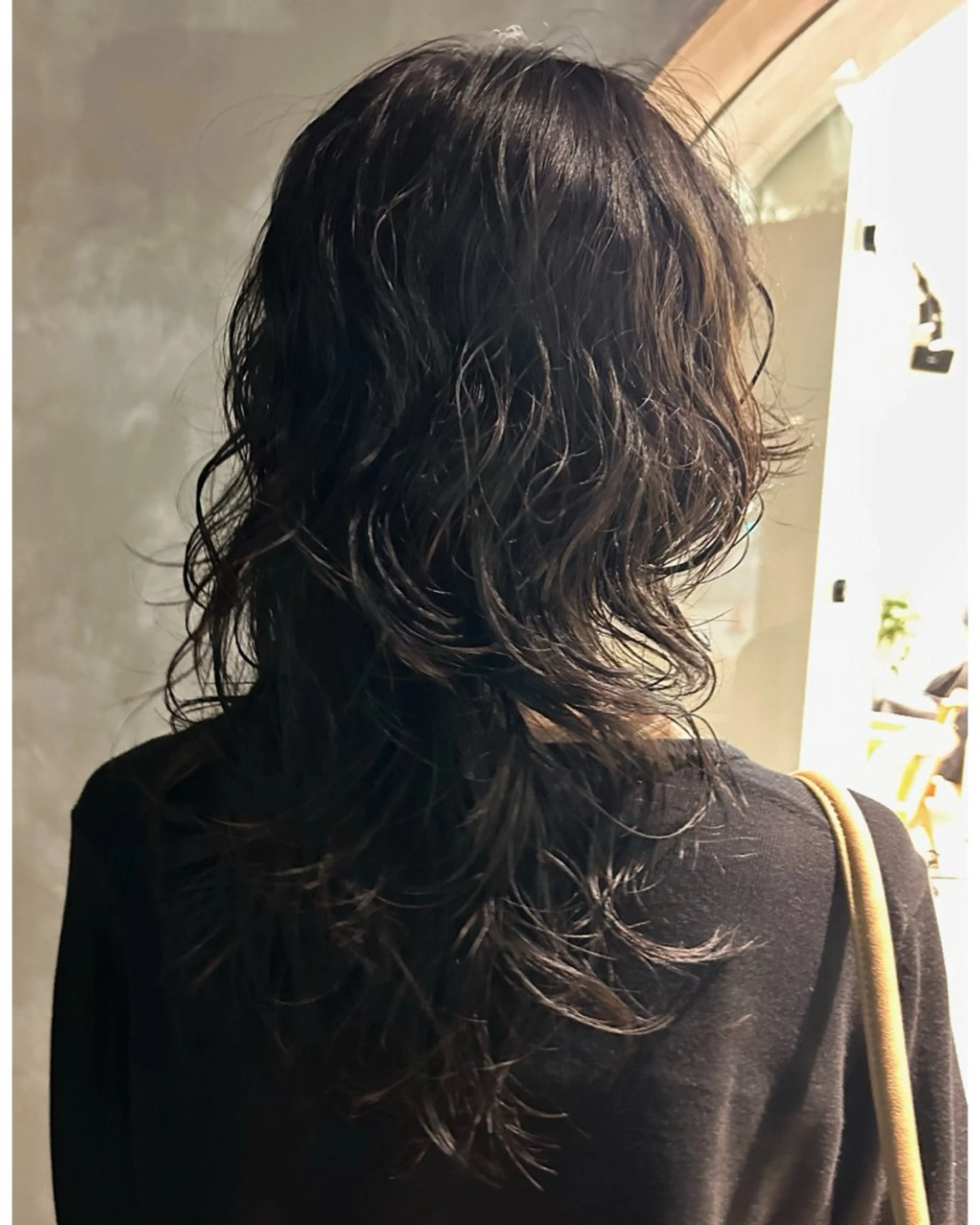 セミロング カラー パーマ デザインカット/ パーマ/nanaのヘアスタイル