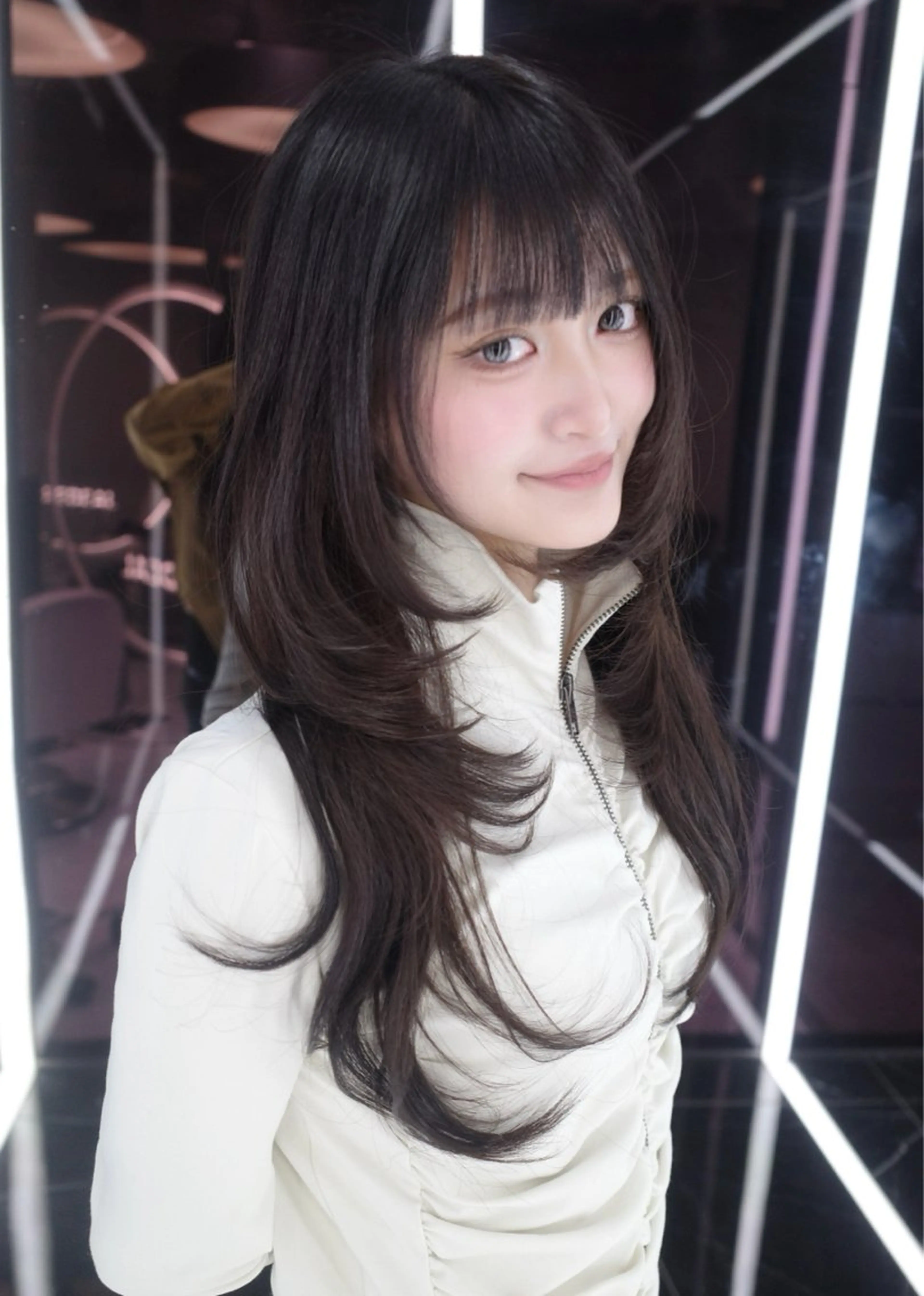 ロング カラー カット ヘアカラー miuru/韓国ヘア /レイヤーカットのヘアスタイル