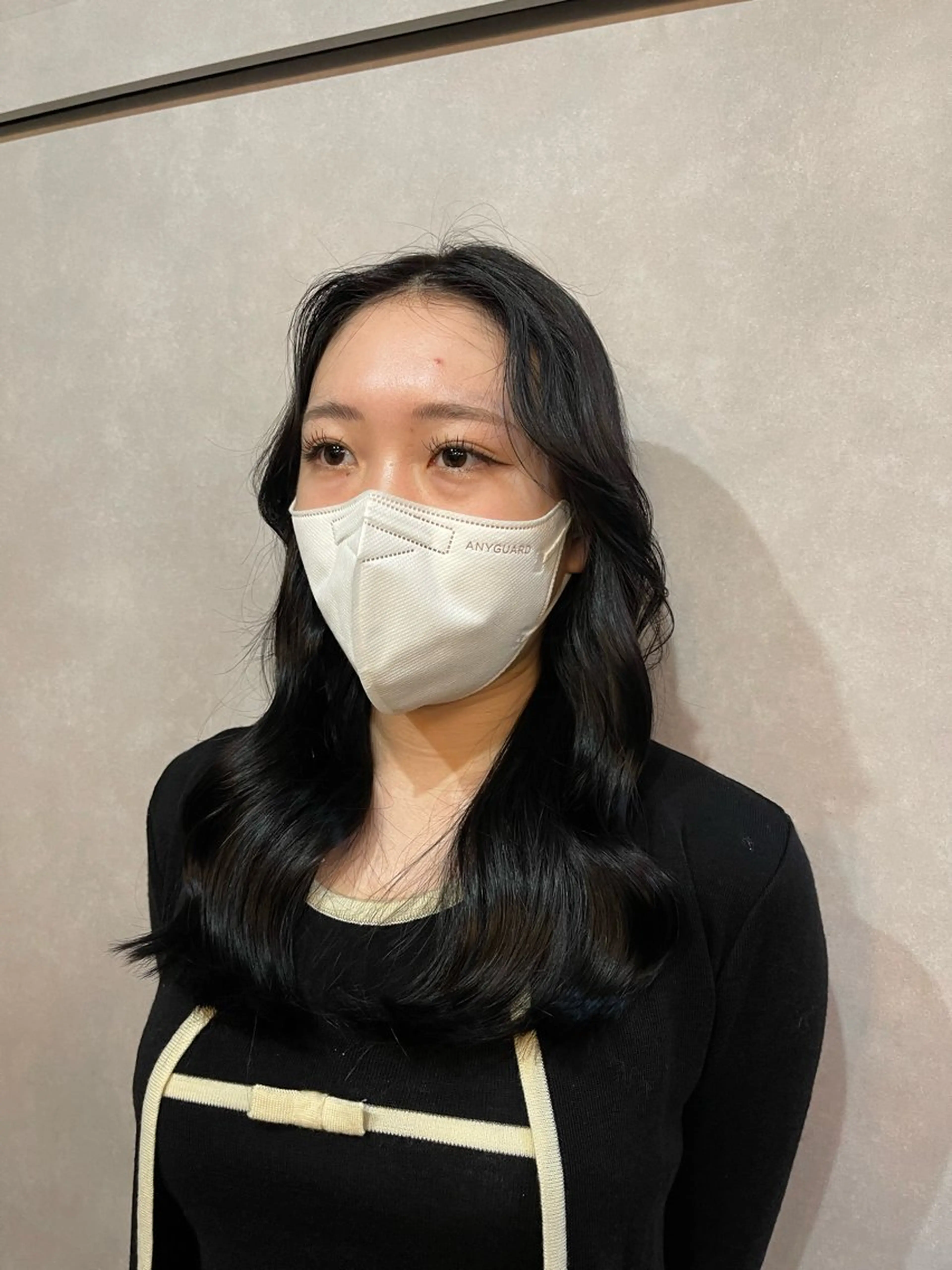 ロング 韓国風ヘア ロング 顔タイプ/ダブルカラ ー/りりかのヘアスタイル