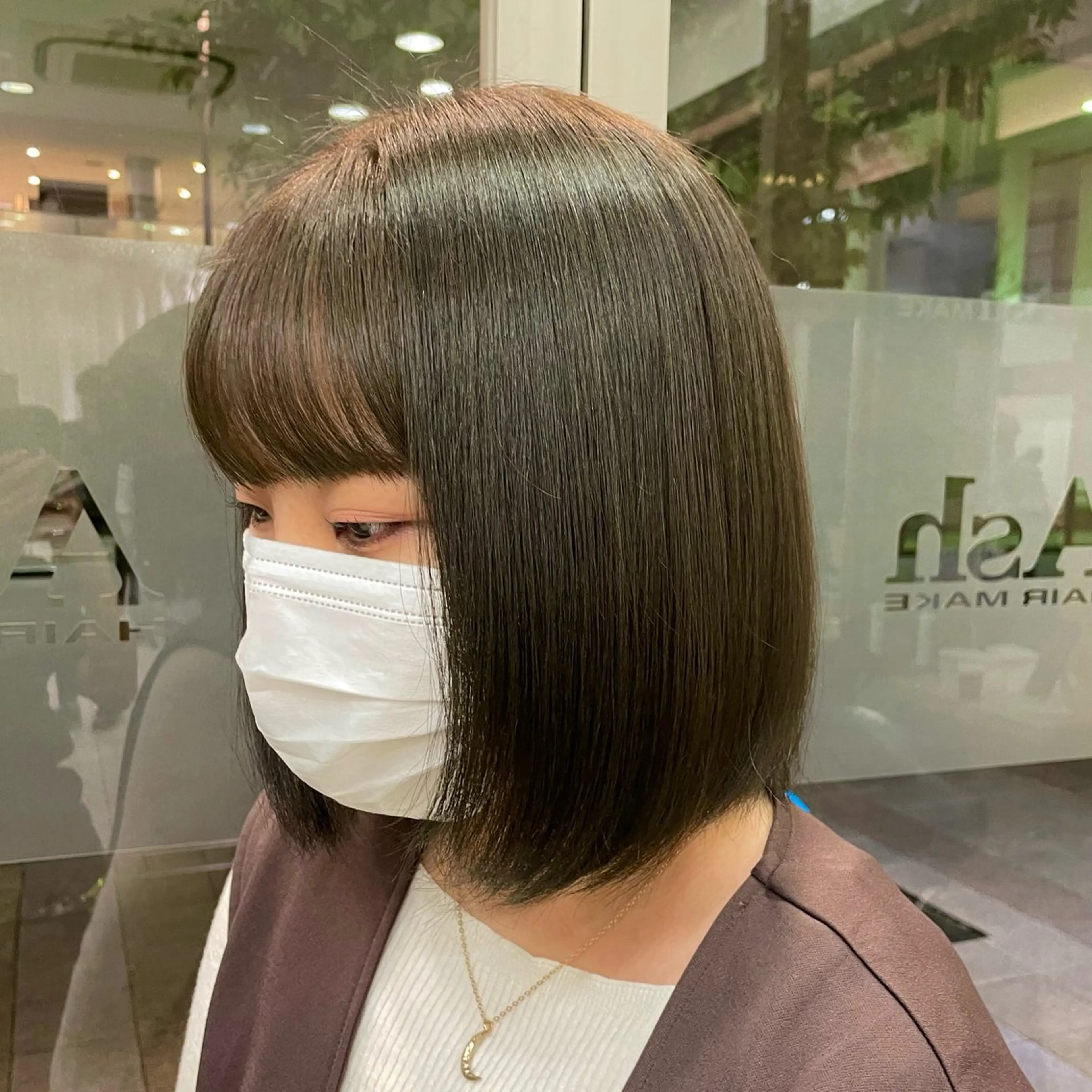 ミディアム カラー メンズ カット ヘアカラー トリートメント 🦋髪質改善 今宮梨沙🦋のヘアスタイル