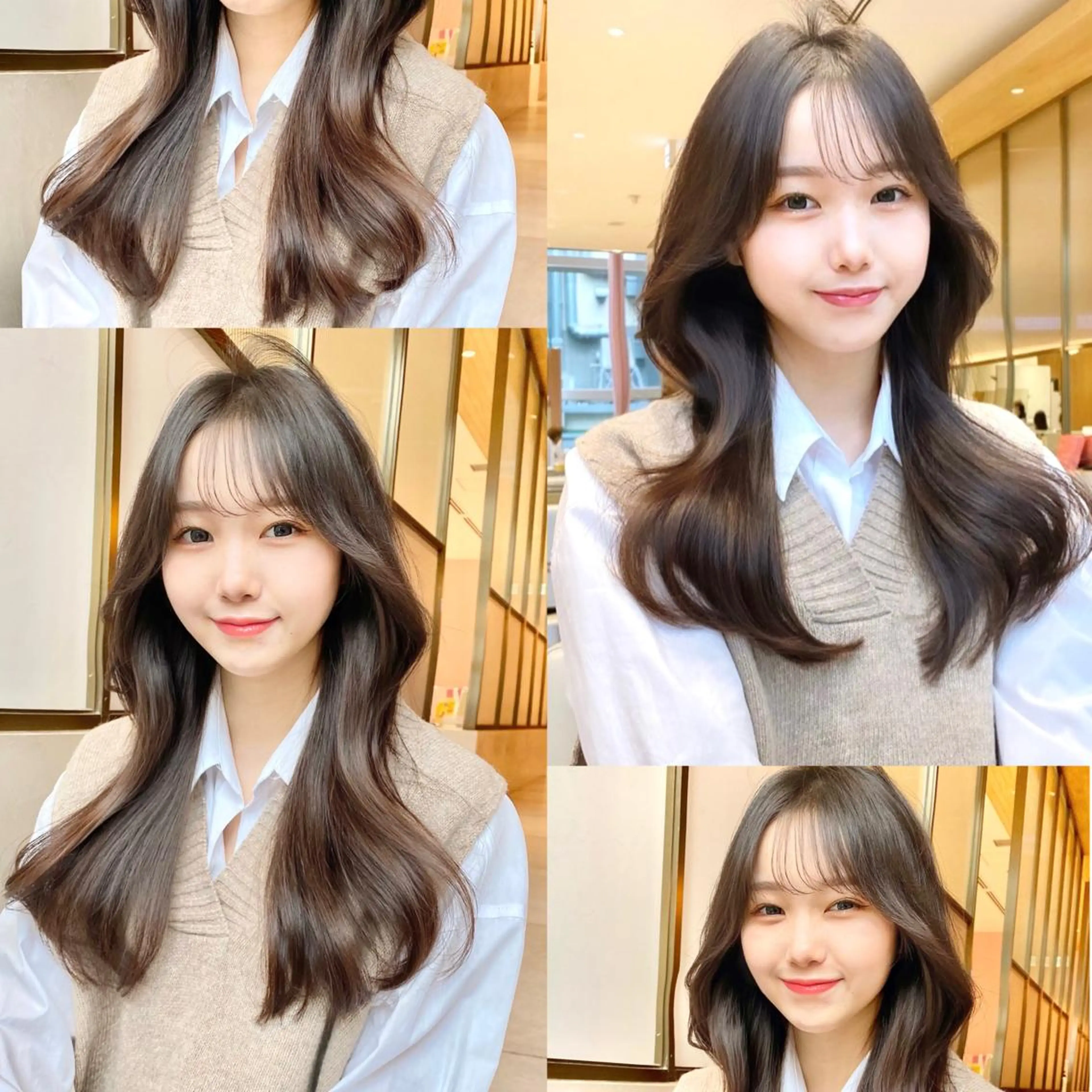 セミロング 顔周りカット 韓国風ヘア レイヤーカット カット ヘアカラー トリートメント 韓国くびれレイヤー 🇰🇷はづきのヘアスタイル