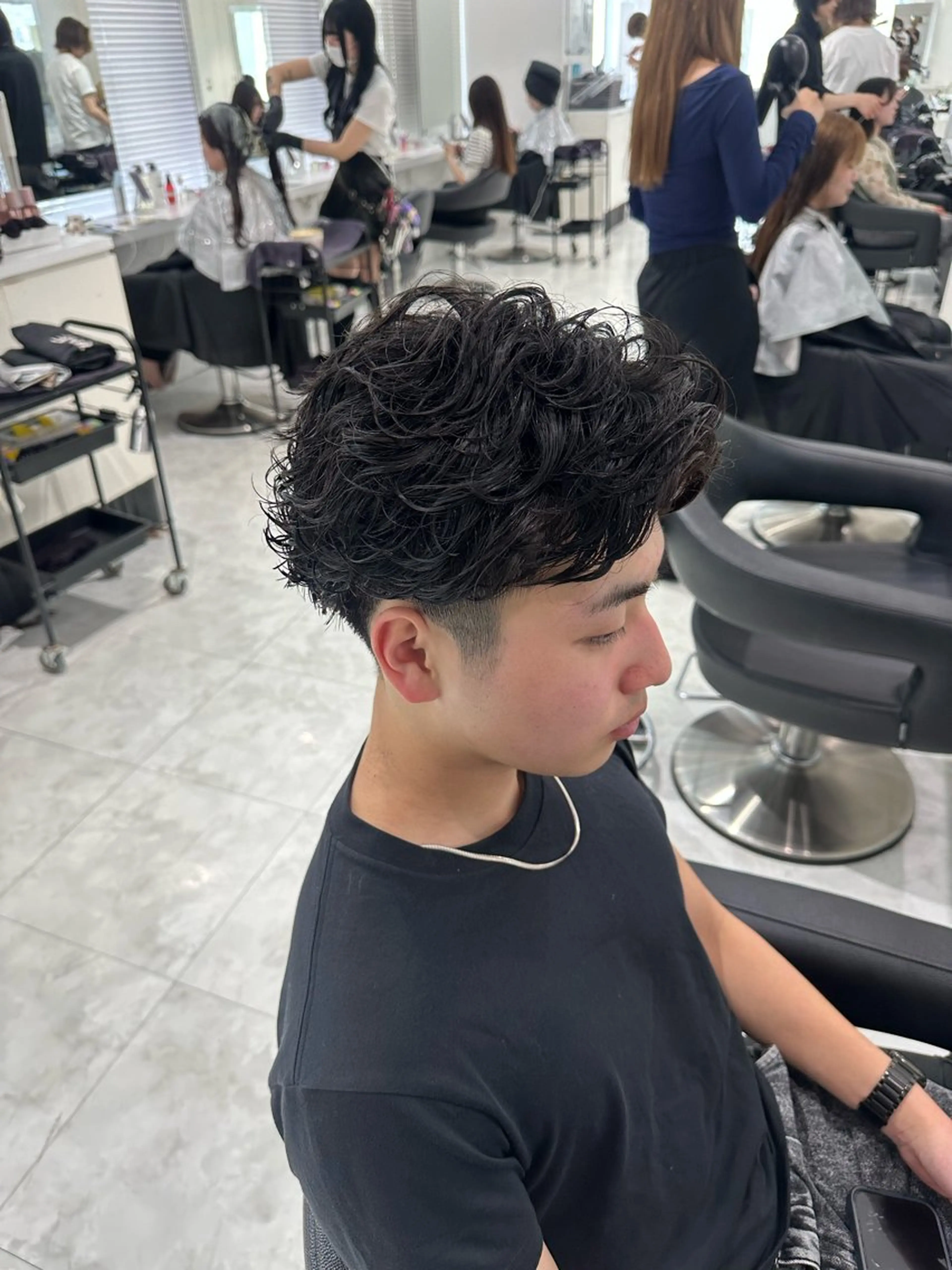 ショート パーマ メンズ カット パーマ 🐺韓国風メンズ特化 あさひ🐺のヘアスタイル