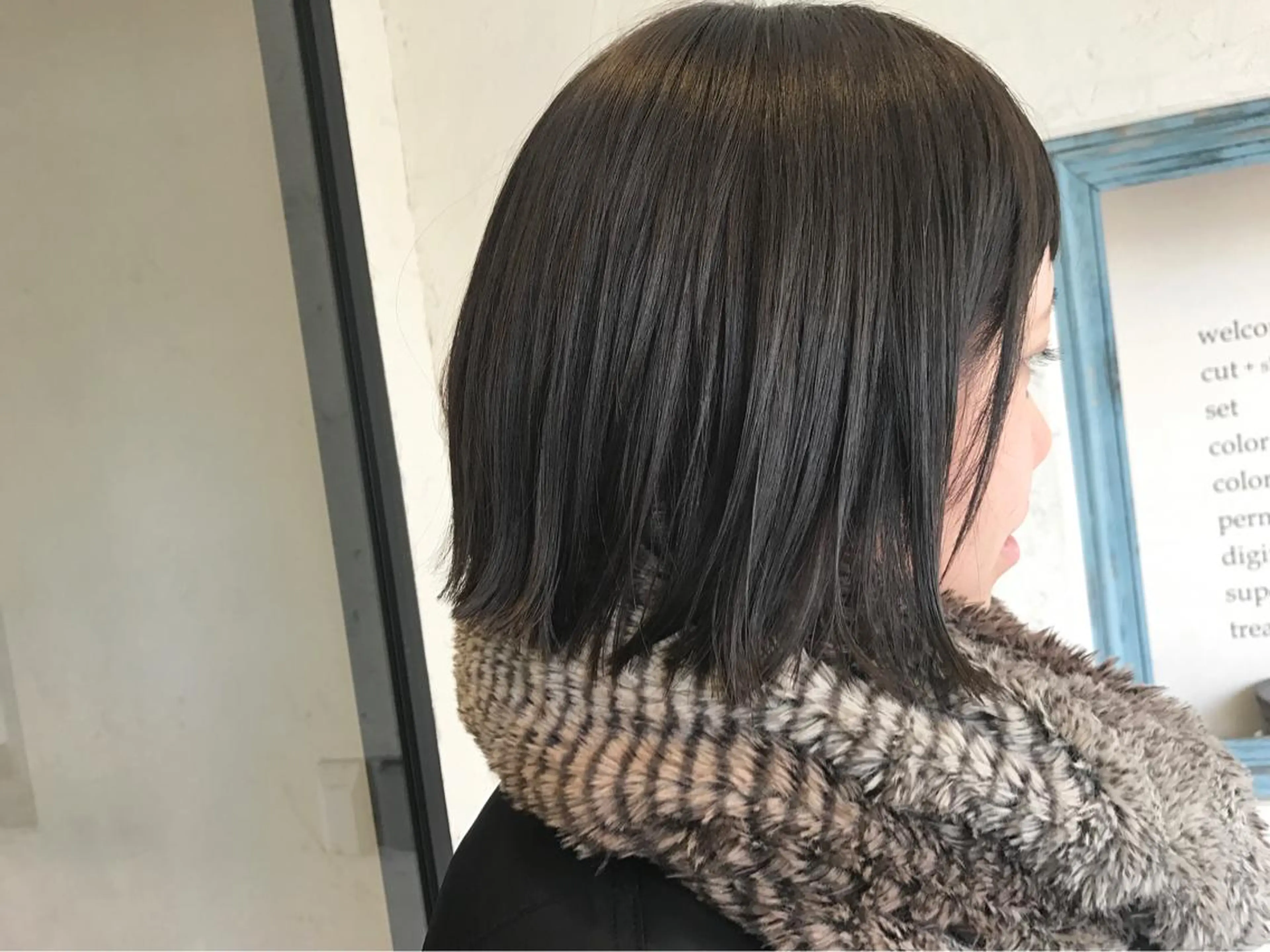 ミディアム カラー アッシュ オリーブ透明感カラー 表参道/MIKUのヘアスタイル