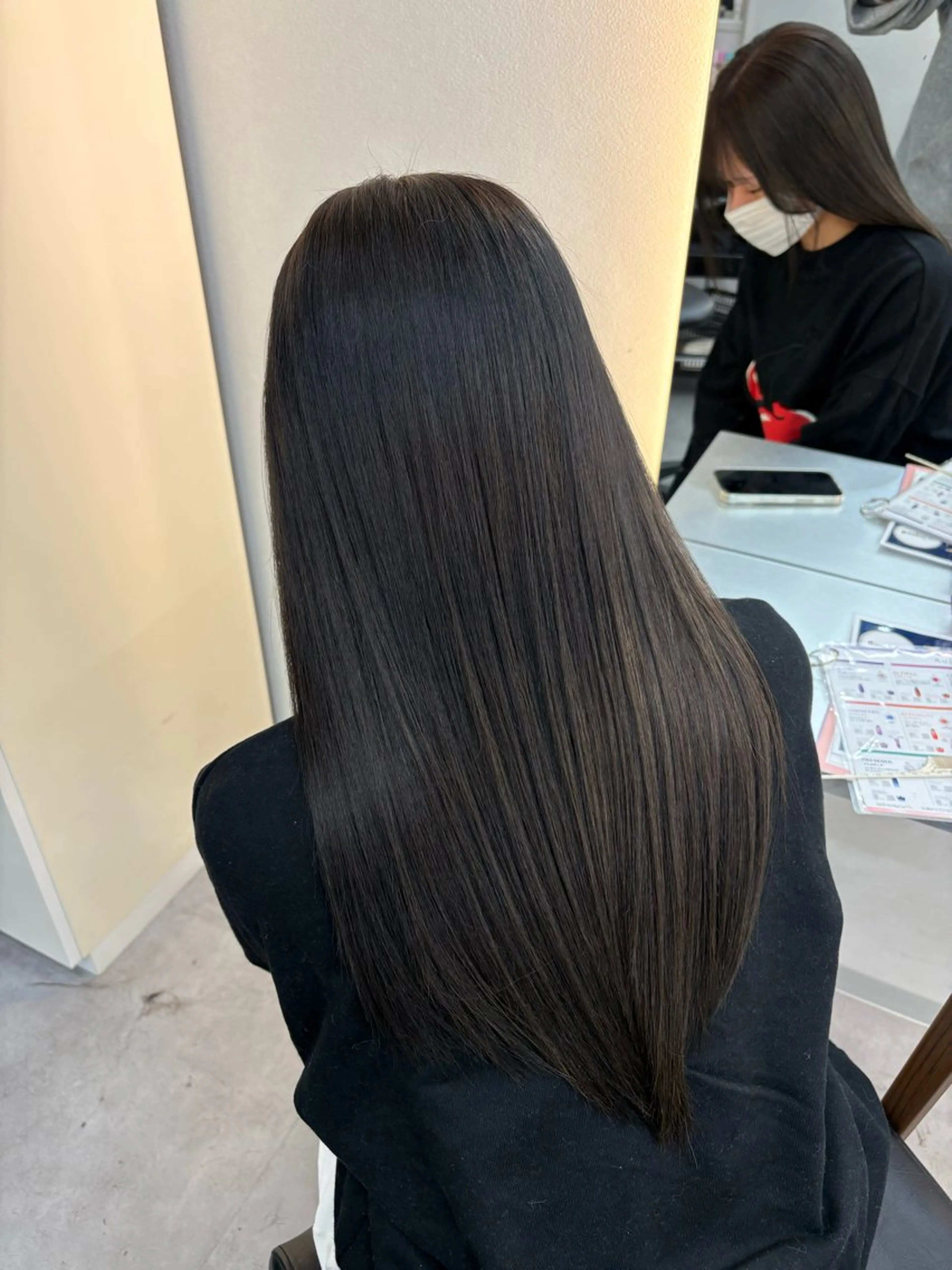 【2月限定クーポン🫧】酸性ストレート+カラー+補修トリートメントの写真