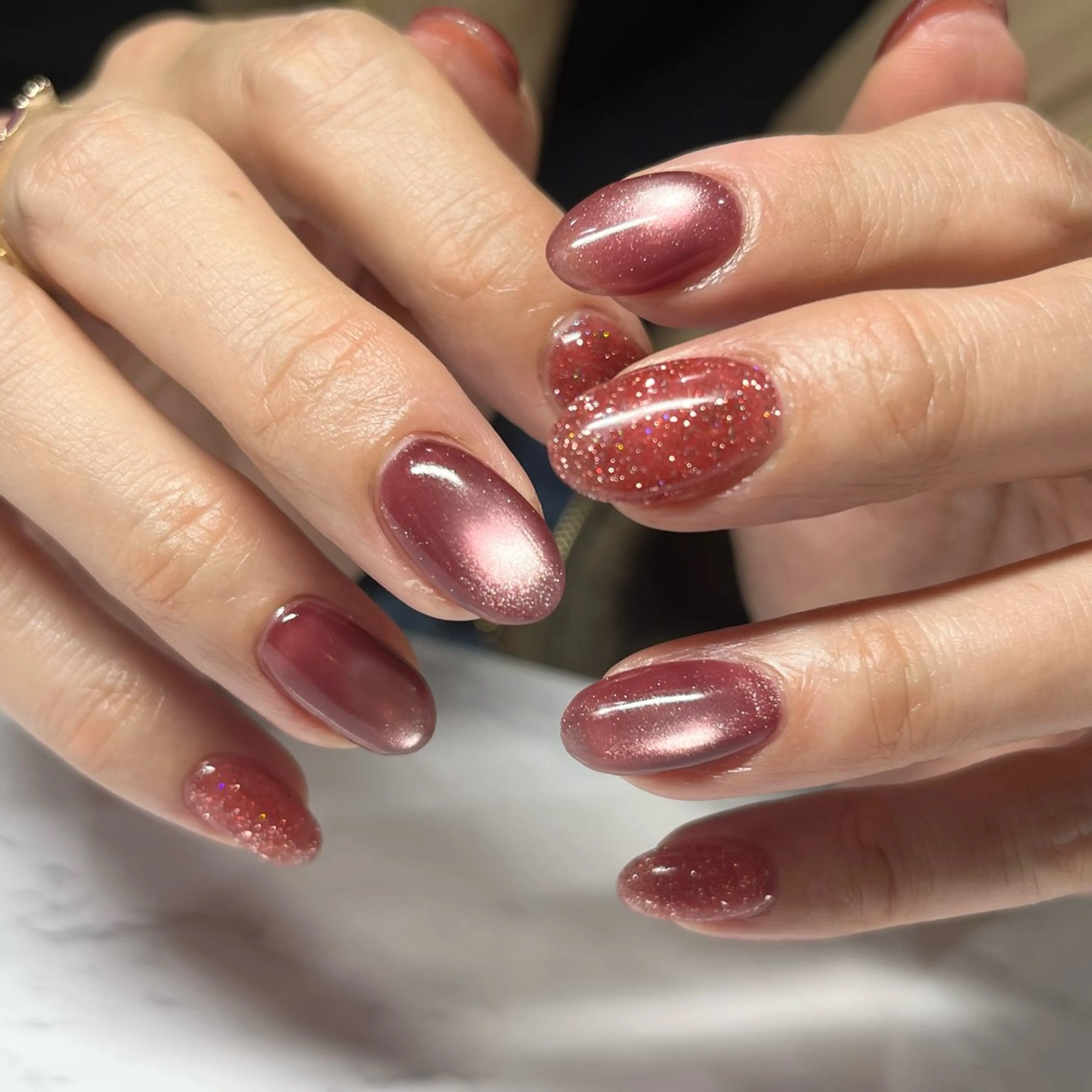 ネイル フラッシュネイル マグネットネイル 清水 絢音のネイルデザイン