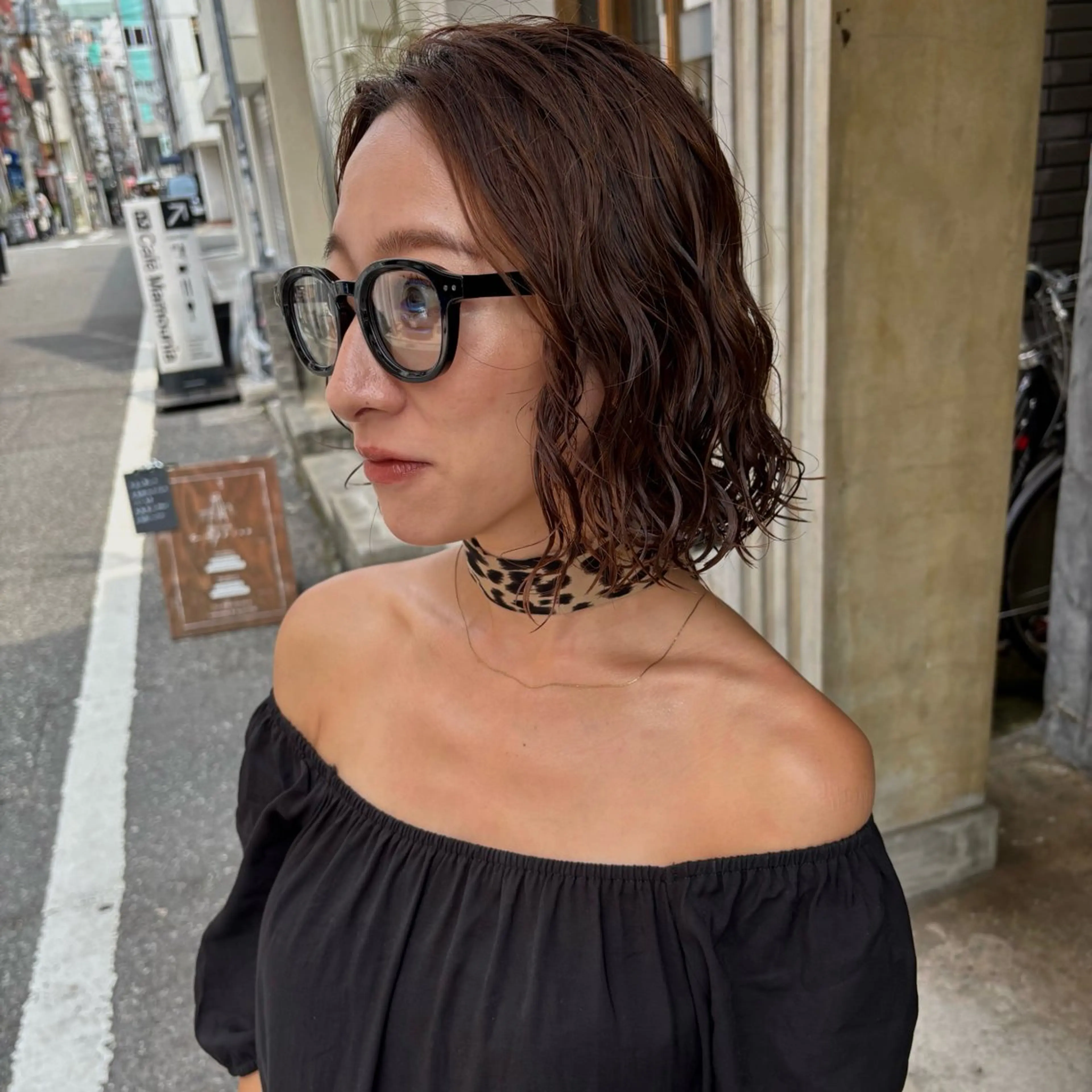 ミディアム パーマ ミディアムパーマ ボブ ニュアンスパーマ カット パーマ トリートメント 水原波津輝/ボブ /ニュアンスパーマのヘアスタイル