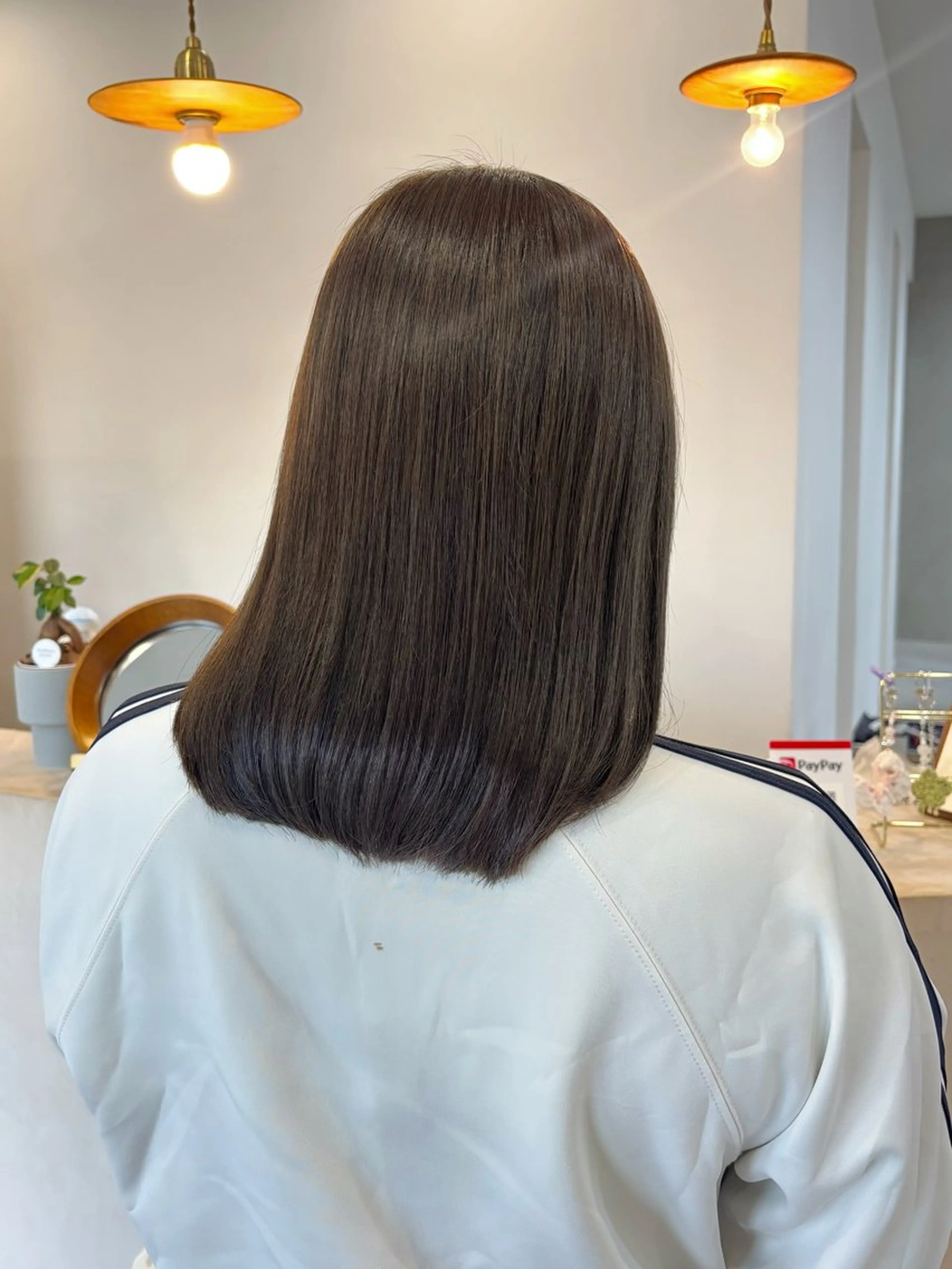 セミロング カット ヘアカラー トリートメント 真弓 理沙/艶カラーのヘアスタイル