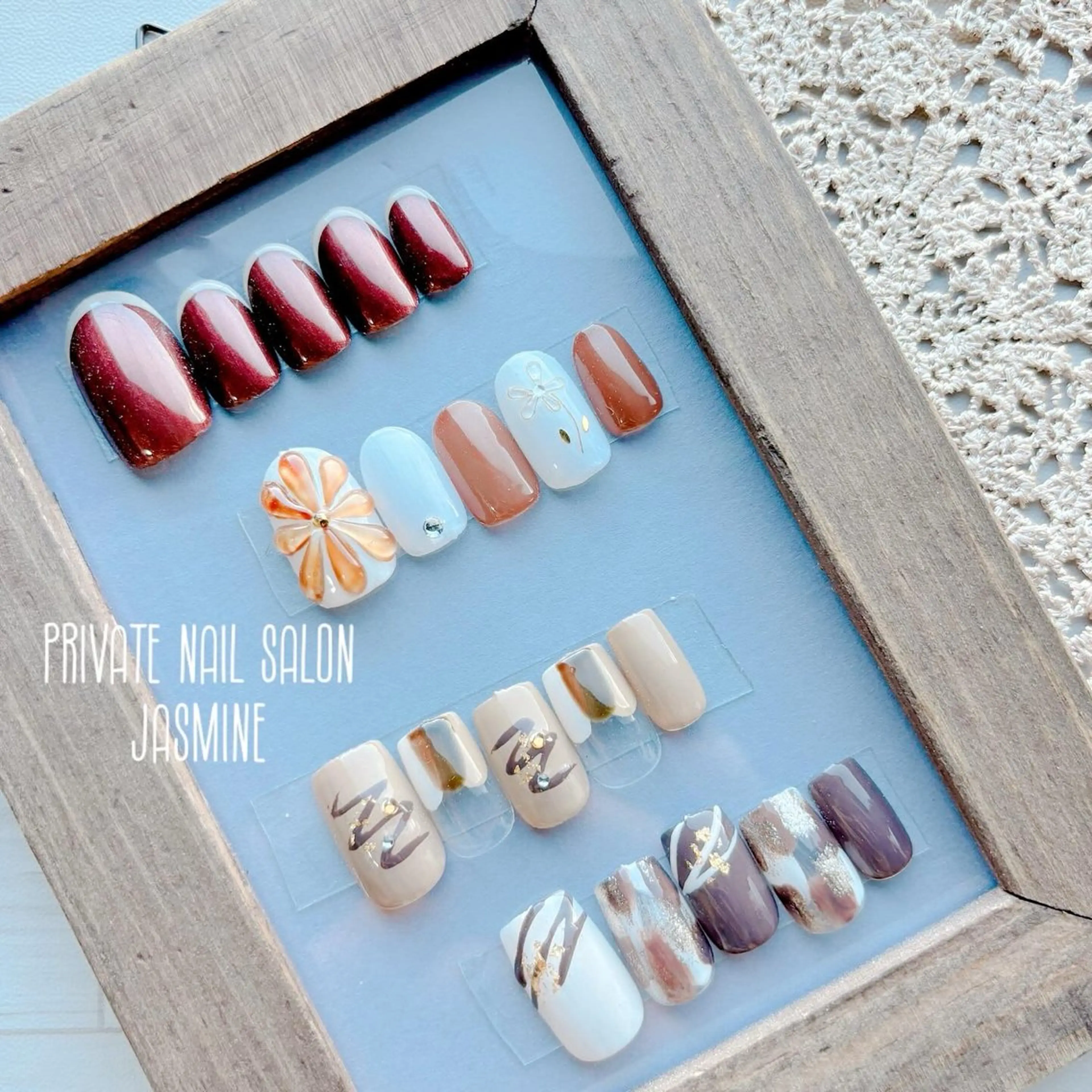 ネイル フラワーネイル フレンチネイル Nail salon JASMINEのネイルデザイン