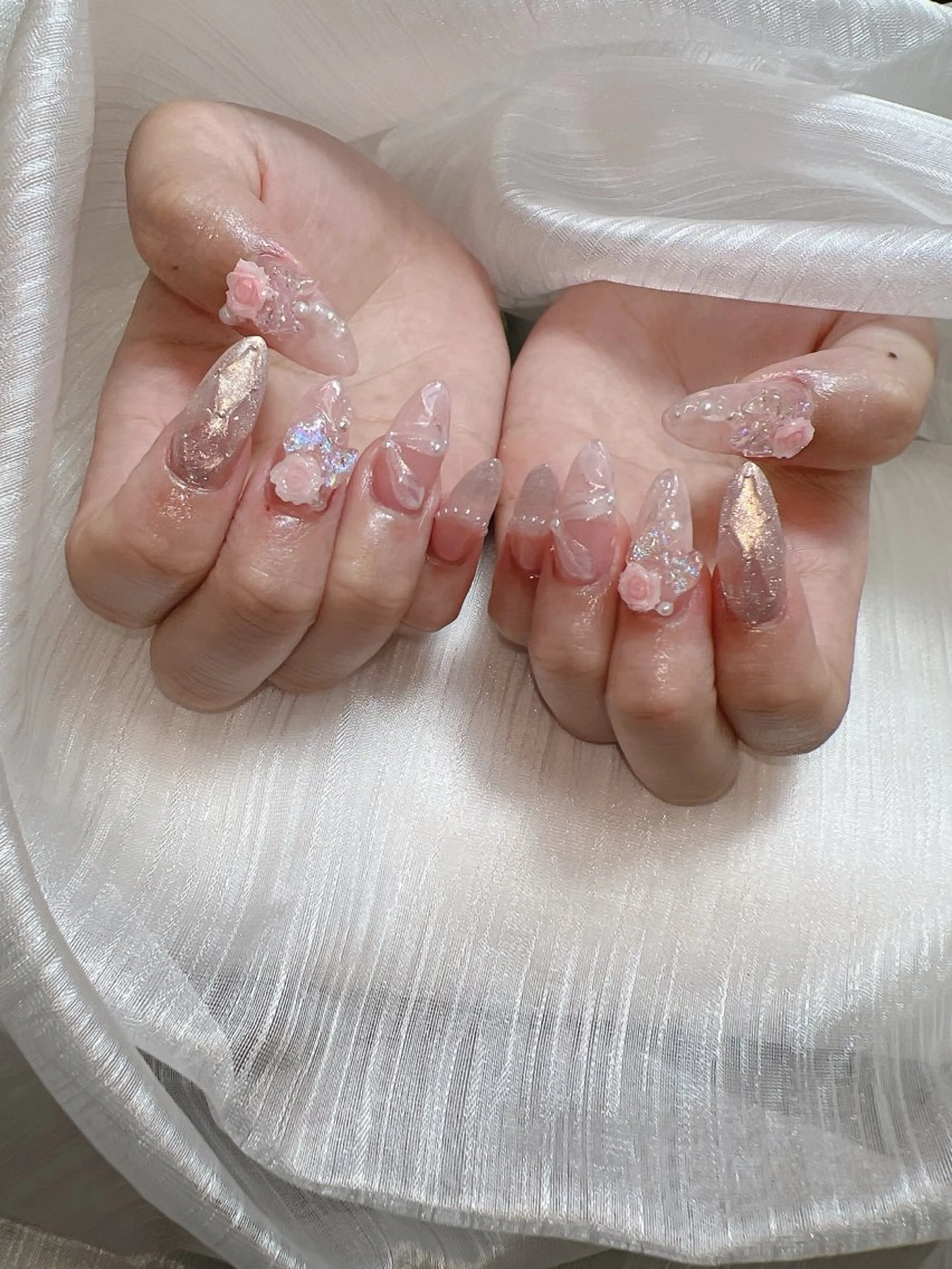 ネイル マグネットネイル ミラーネイル Lee Nailsのネイルデザイン