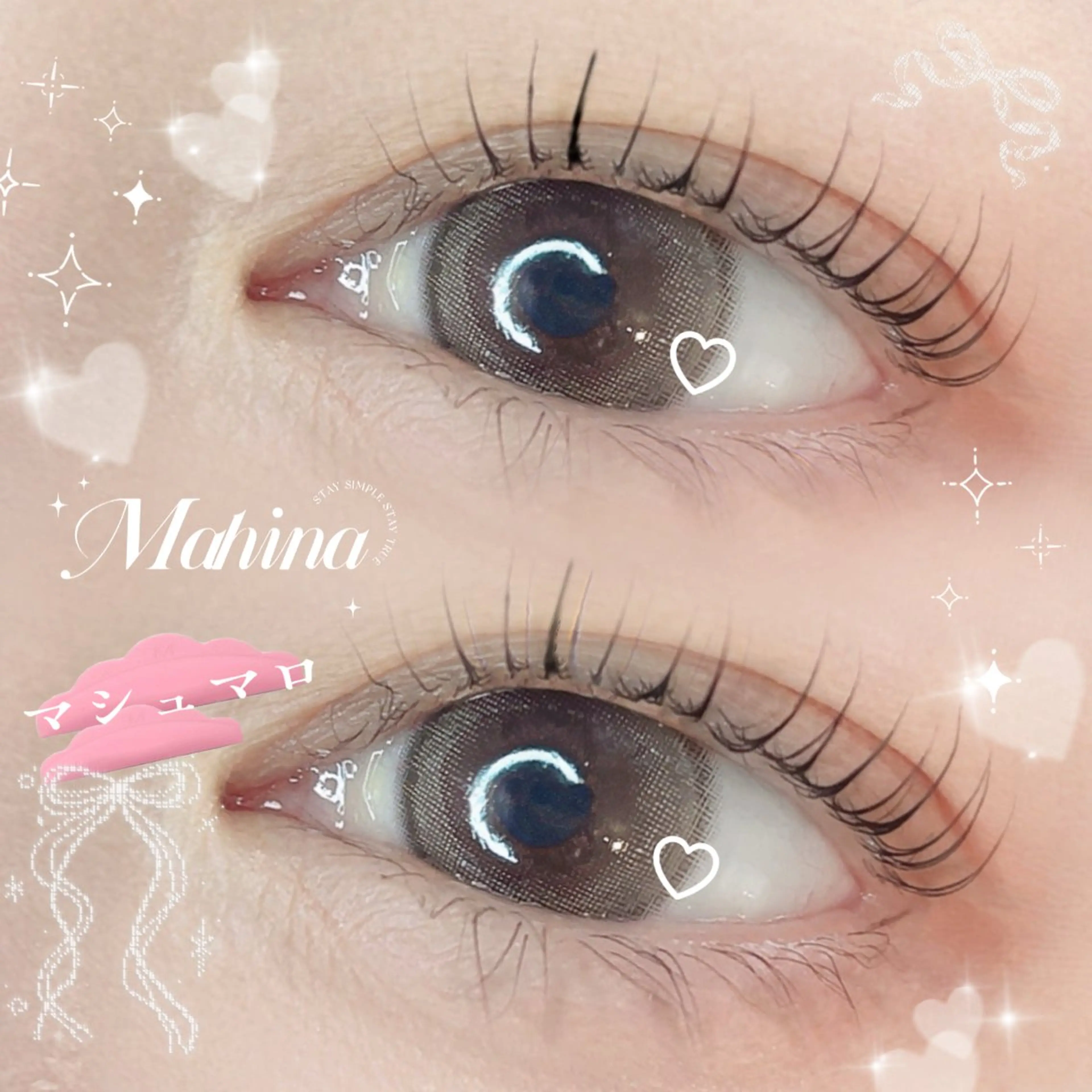 マツエク・マツパ ビューティサロン mahina⋆☽·̩のマツエク・マツパデザイン