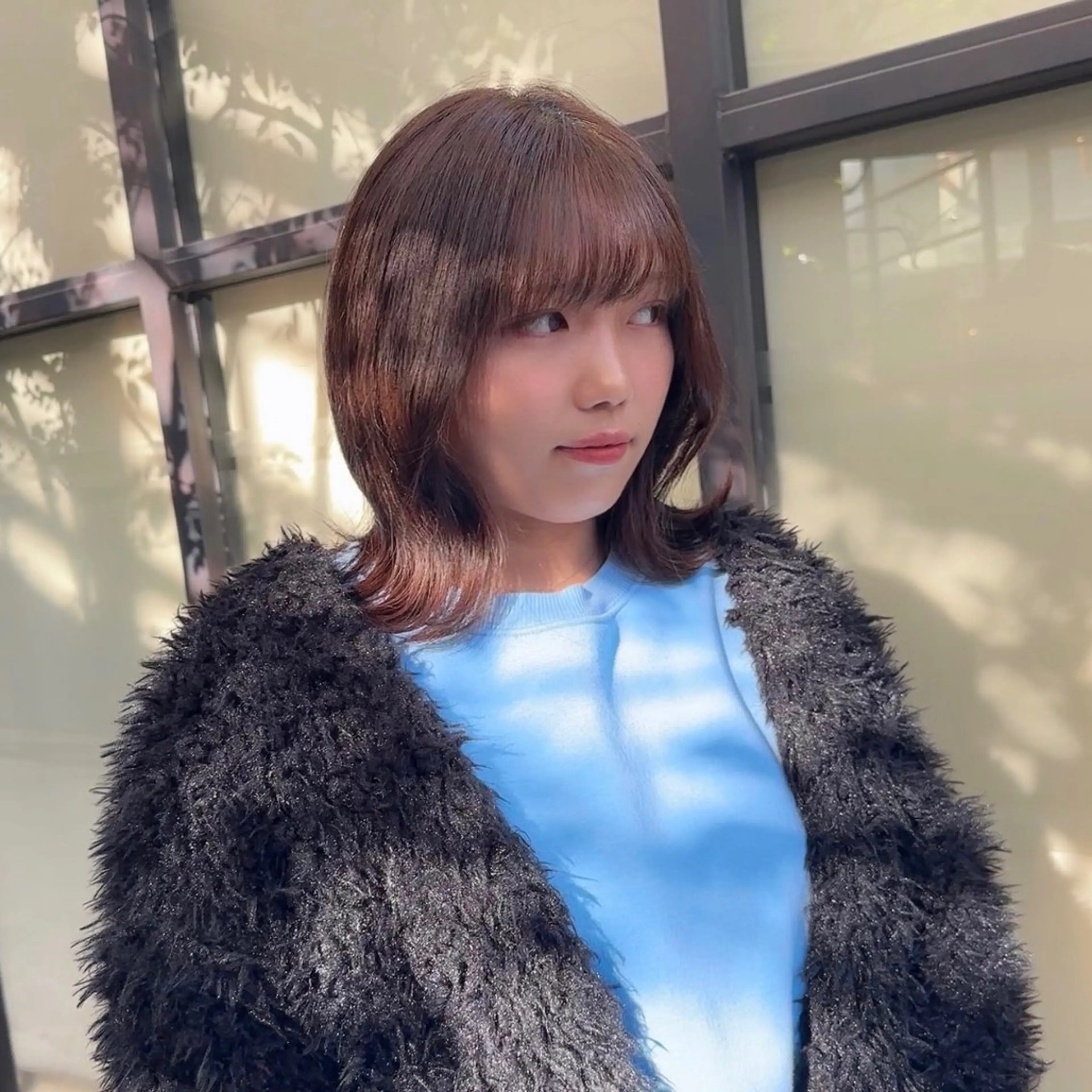 ミディアム ツヤ髪レイヤー/ 顔まわり/kokiのヘアスタイル
