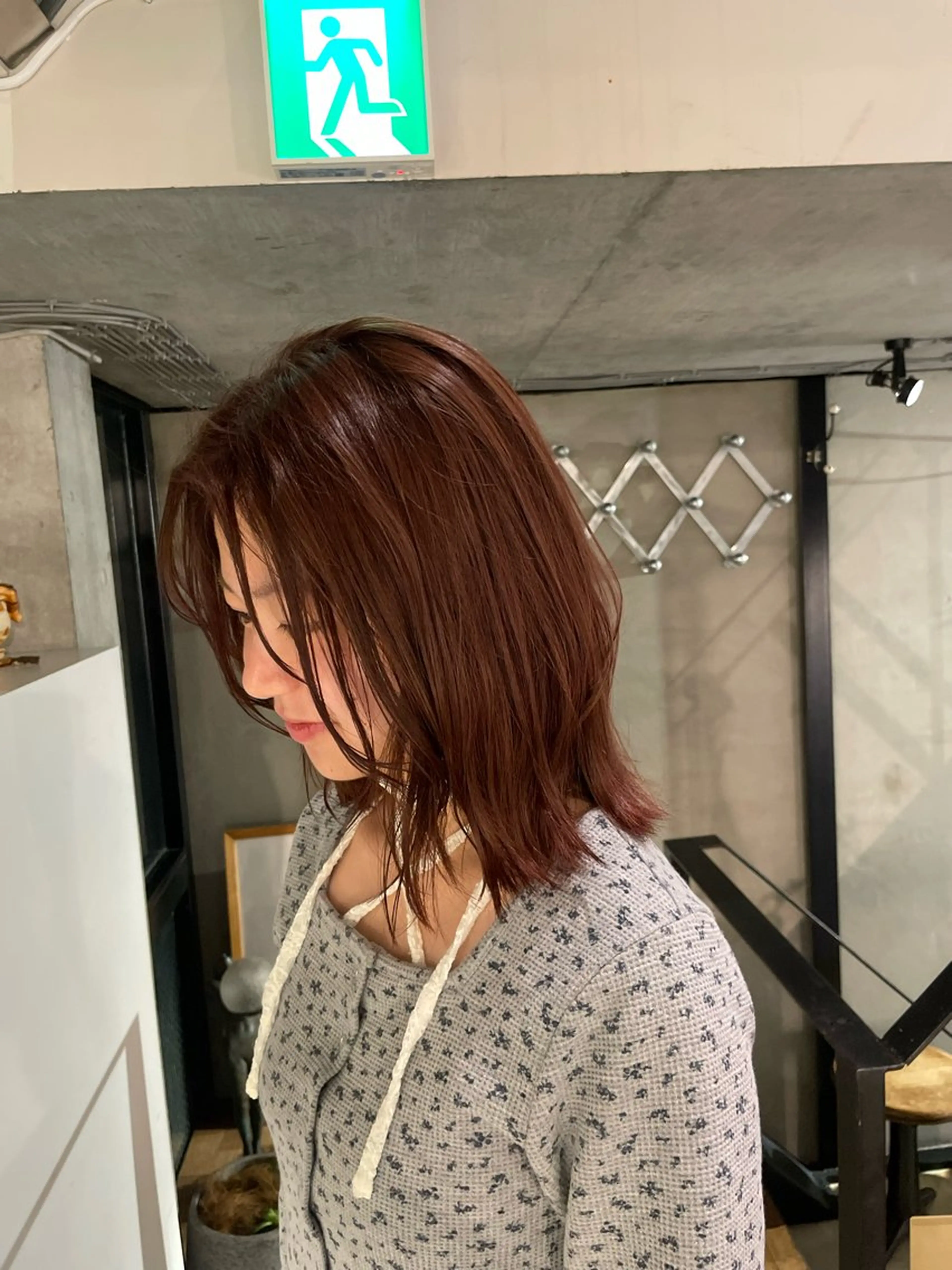 ミディアム レッドブラウン boy/原宿🐬 シオンのヘアスタイル