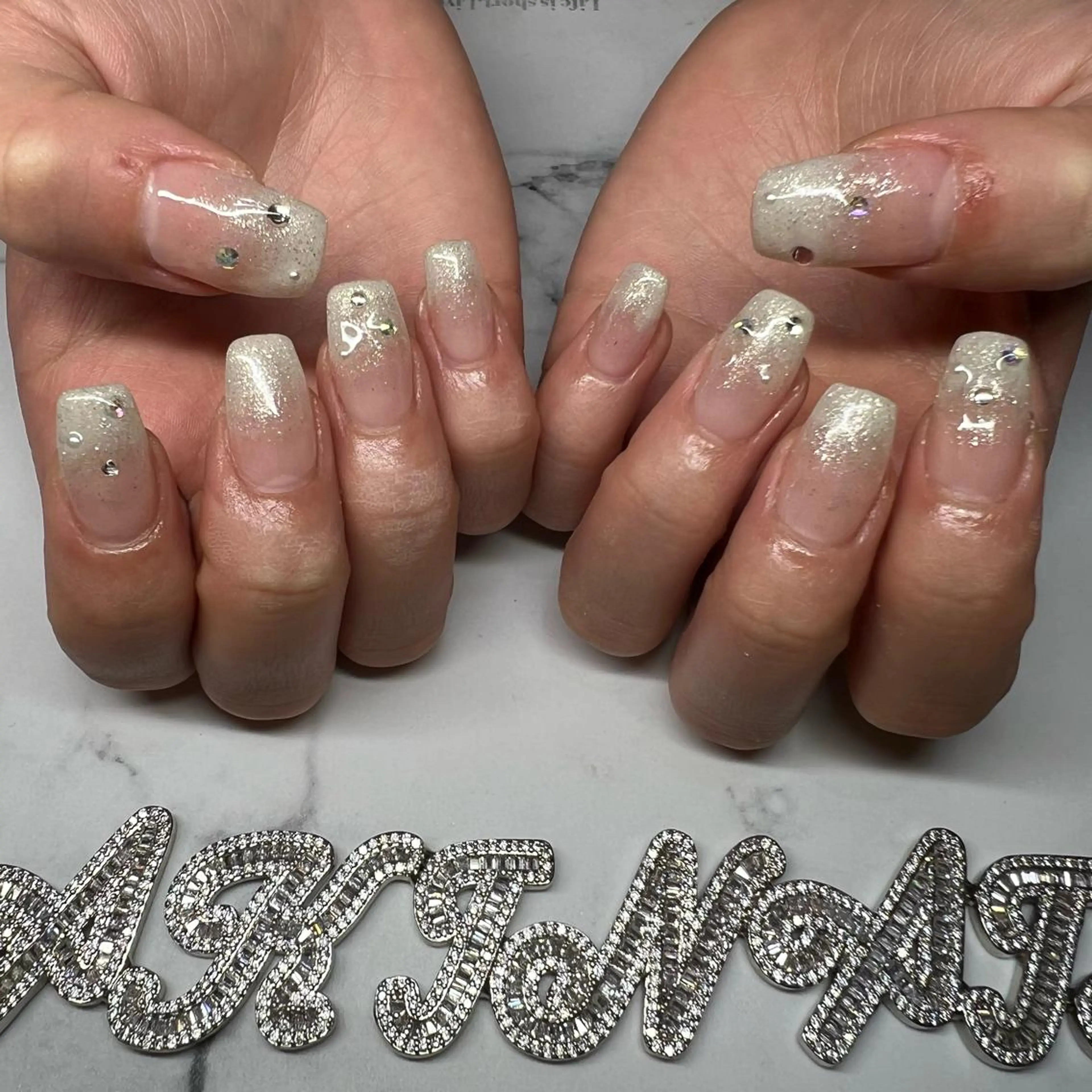 ネイル ラメ(グリッター) ラメグラデーション Dia Nail AKIのネイルデザイン