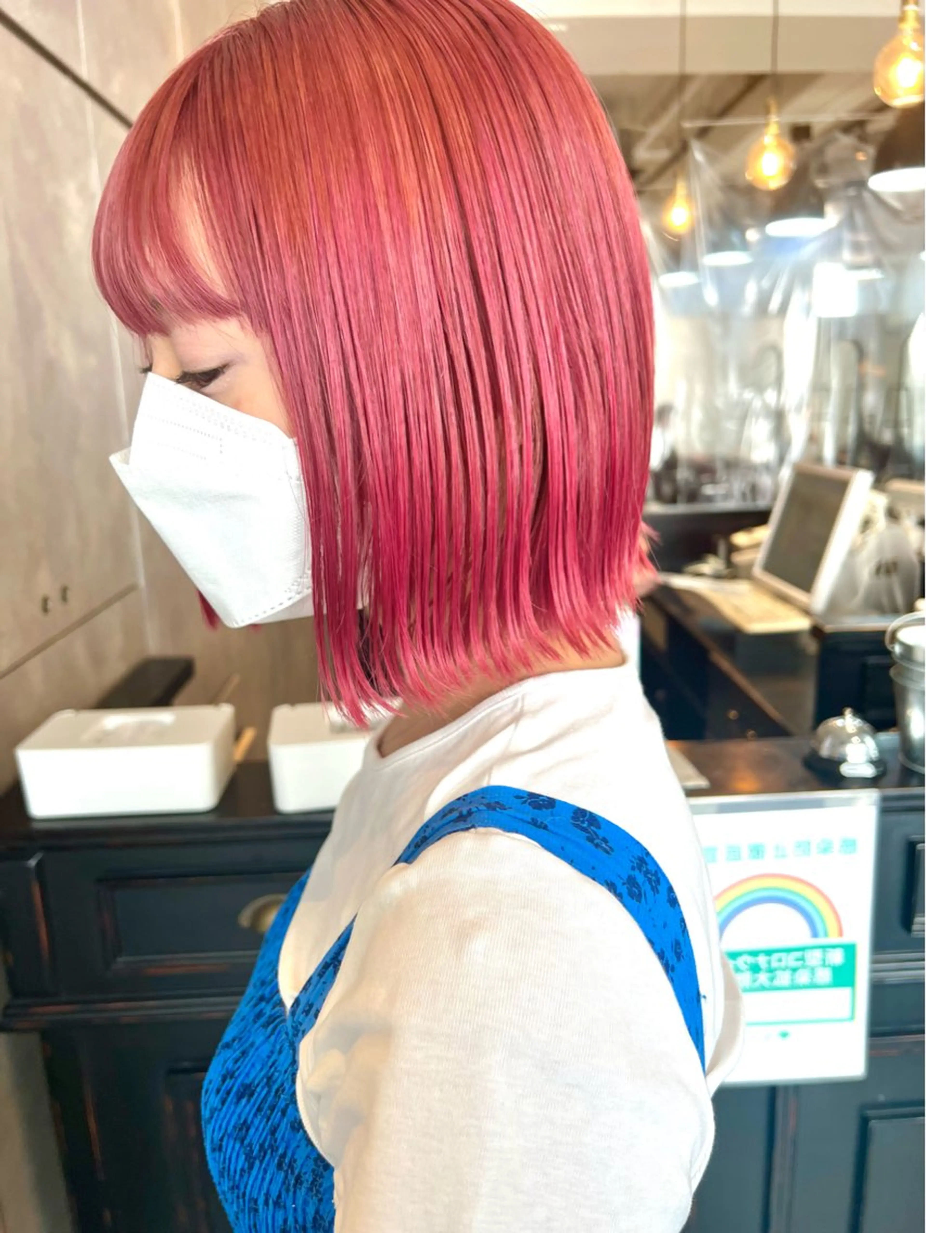 ミディアム カラー ヘアアレンジ ヘアカラー トリートメント ヘアセット 🌈インナーカラー ‘ショウマ’🌈のヘアスタイル