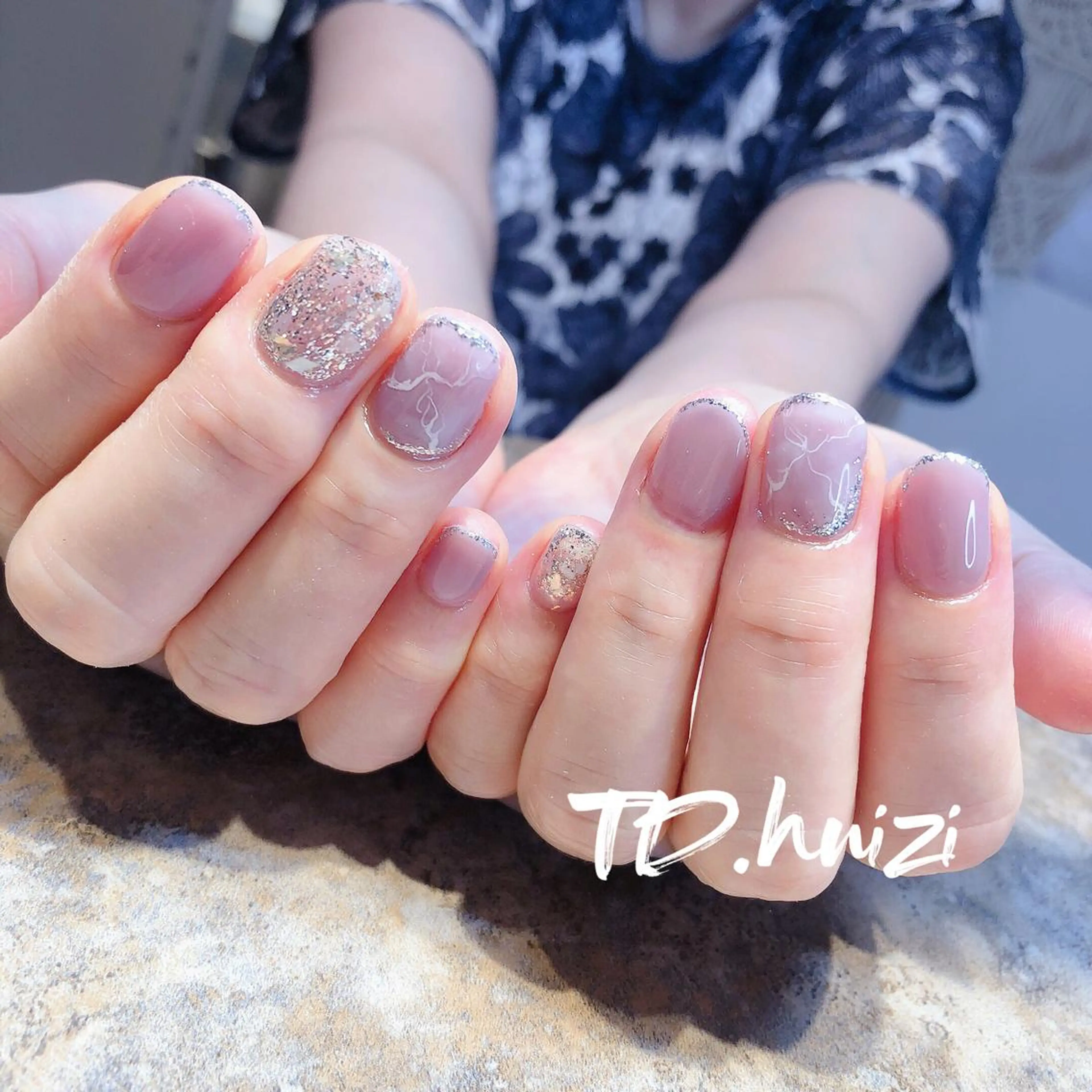 ショート めぐみのネイルサロン スタッフ練習のネイルデザイン