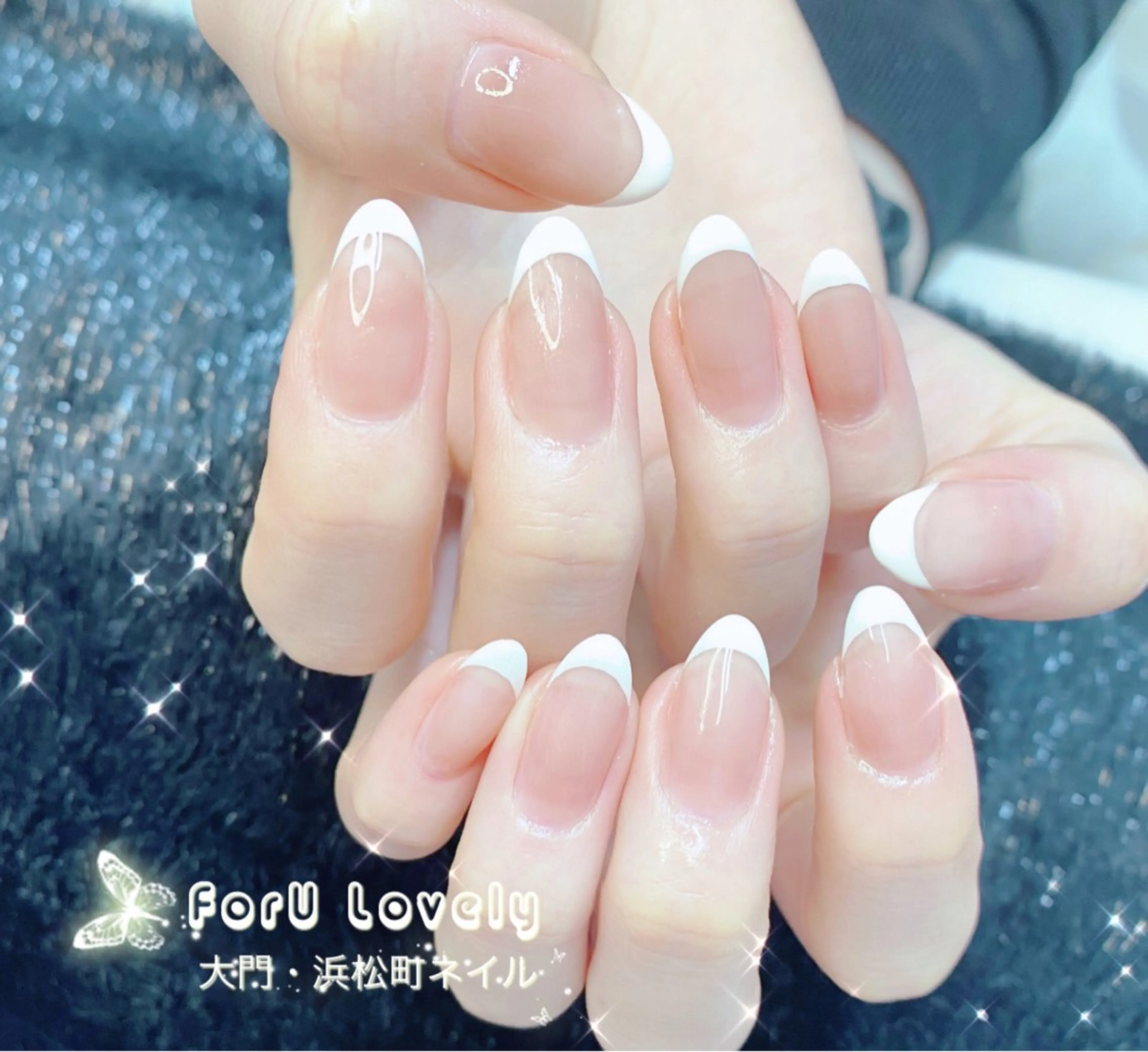 ネイル フットネイル フレンチネイル ジェルネイル ハート 韓国ネイル 大門浜松町 ネイルのネイルデザイン
