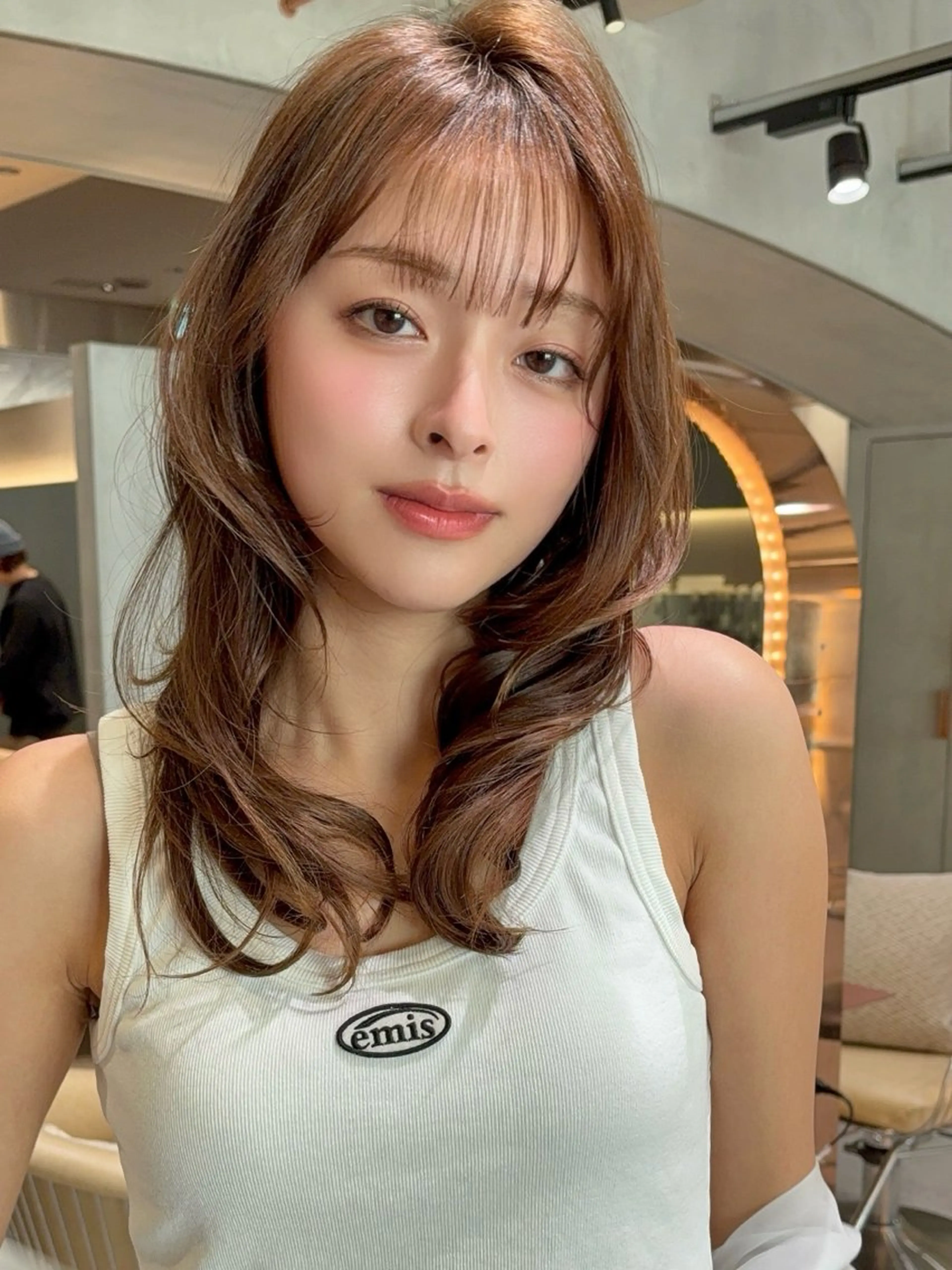 ロング カラー カット パーマ トリートメント 仙台Ｉ韓国レイヤー Ｉ髪質改善Ｉ伊藤拓海のヘアスタイル