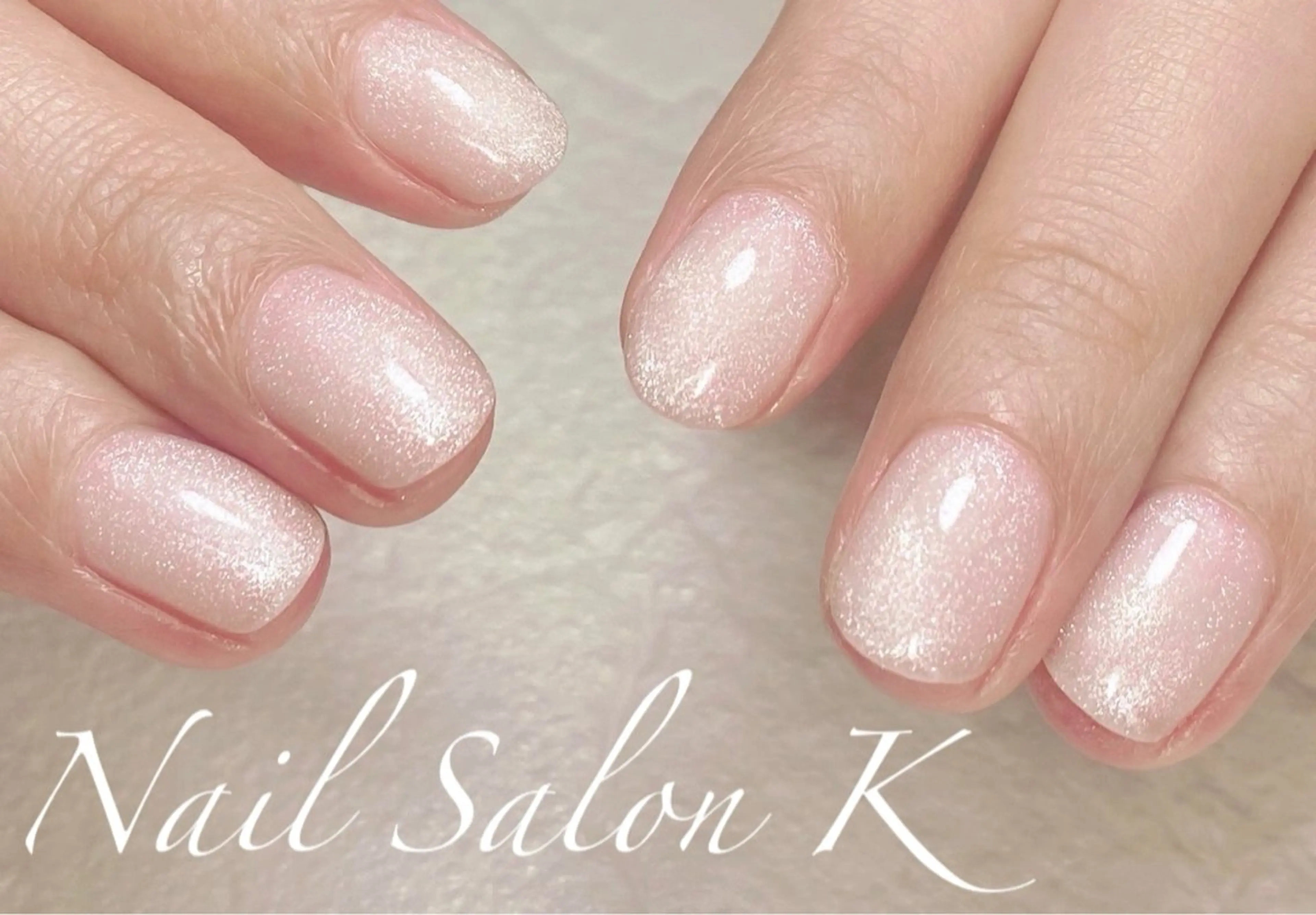 ネイル マグネットネイル ホワイト 冬ネイル クリスマス ハンドネイル Nail Salon K 🧸美爪育成のネイルデザイン