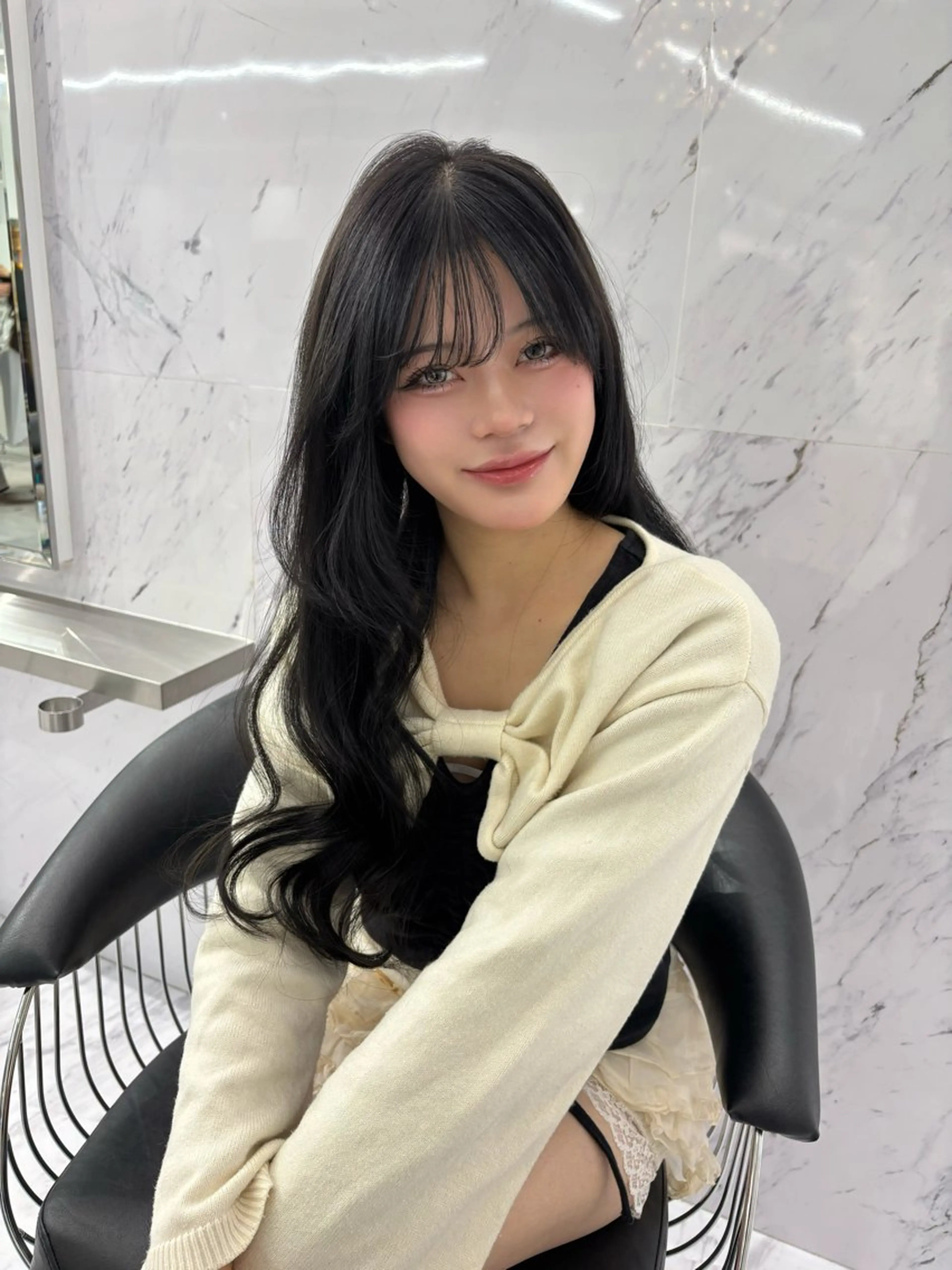 ロング カラー ロング カット ヘアカラー トリートメント ParveMix 🪽鳥取彩花のヘアスタイル