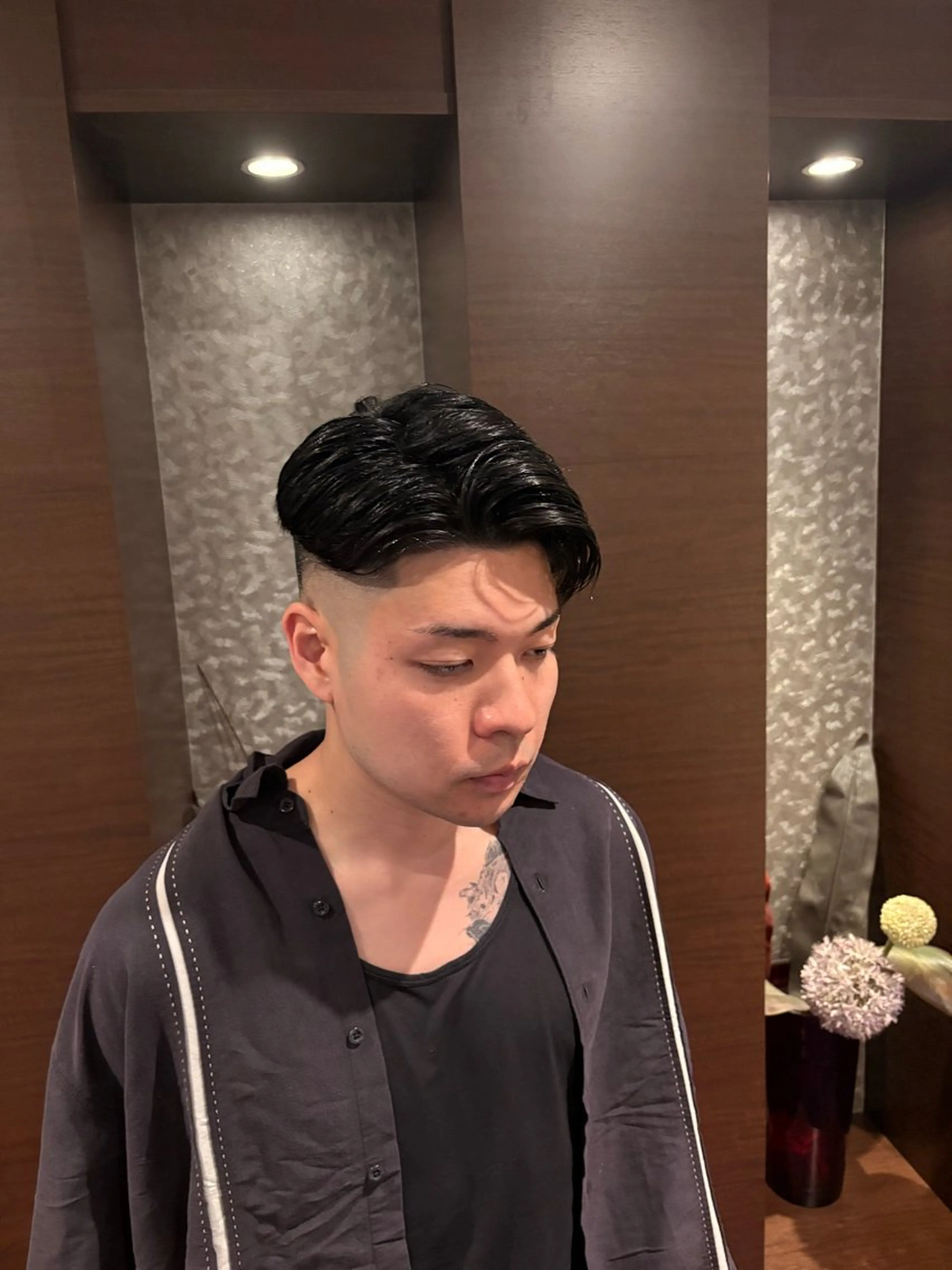 ミディアム 藤原 航のヘアスタイル