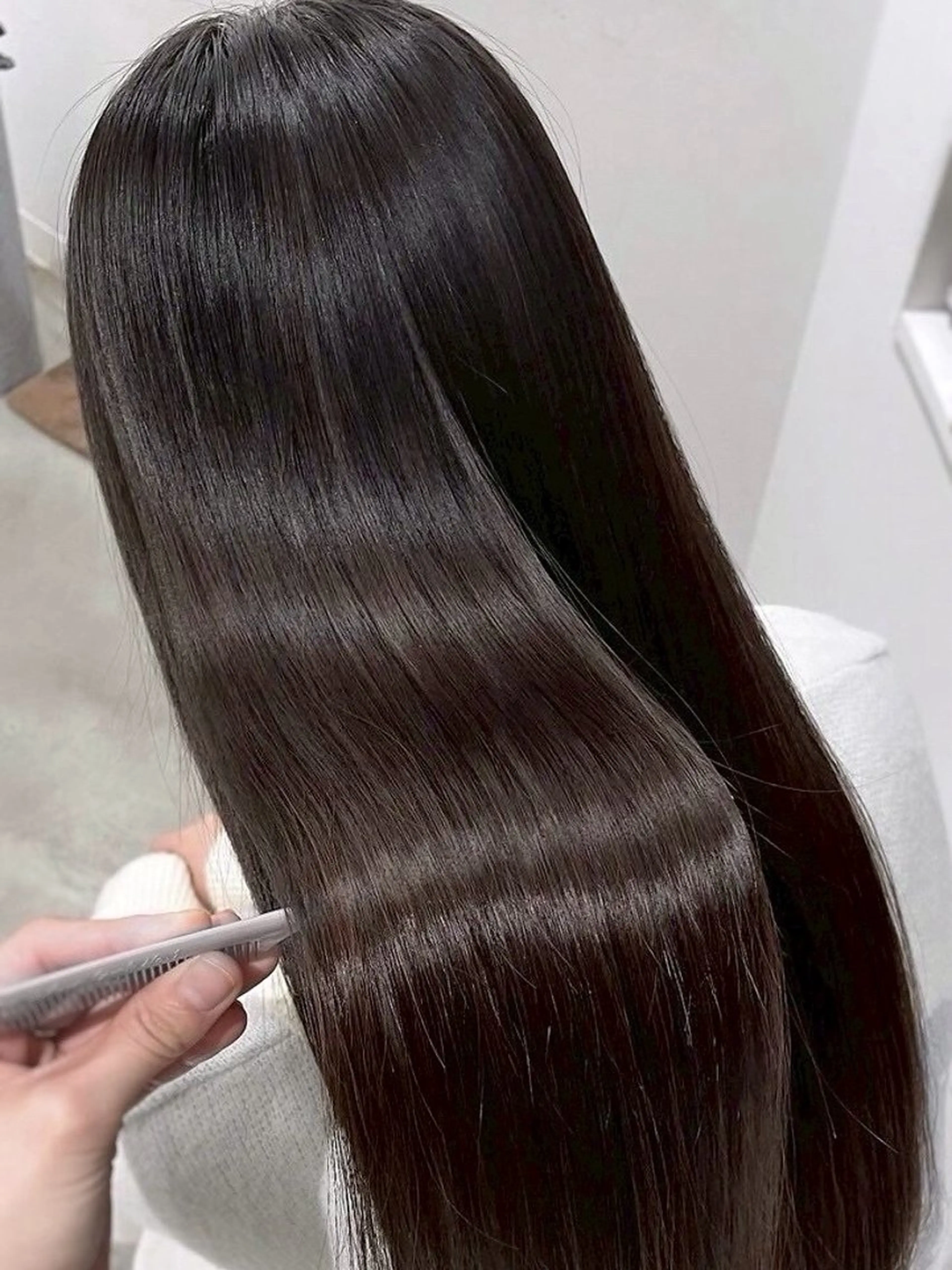 ロング カラー ブラウンカラー ショコラブラウン トリートメント ヘアカラー トリートメント 縮毛矯正/艶カラー /新宿/SHOKIのヘアスタイル