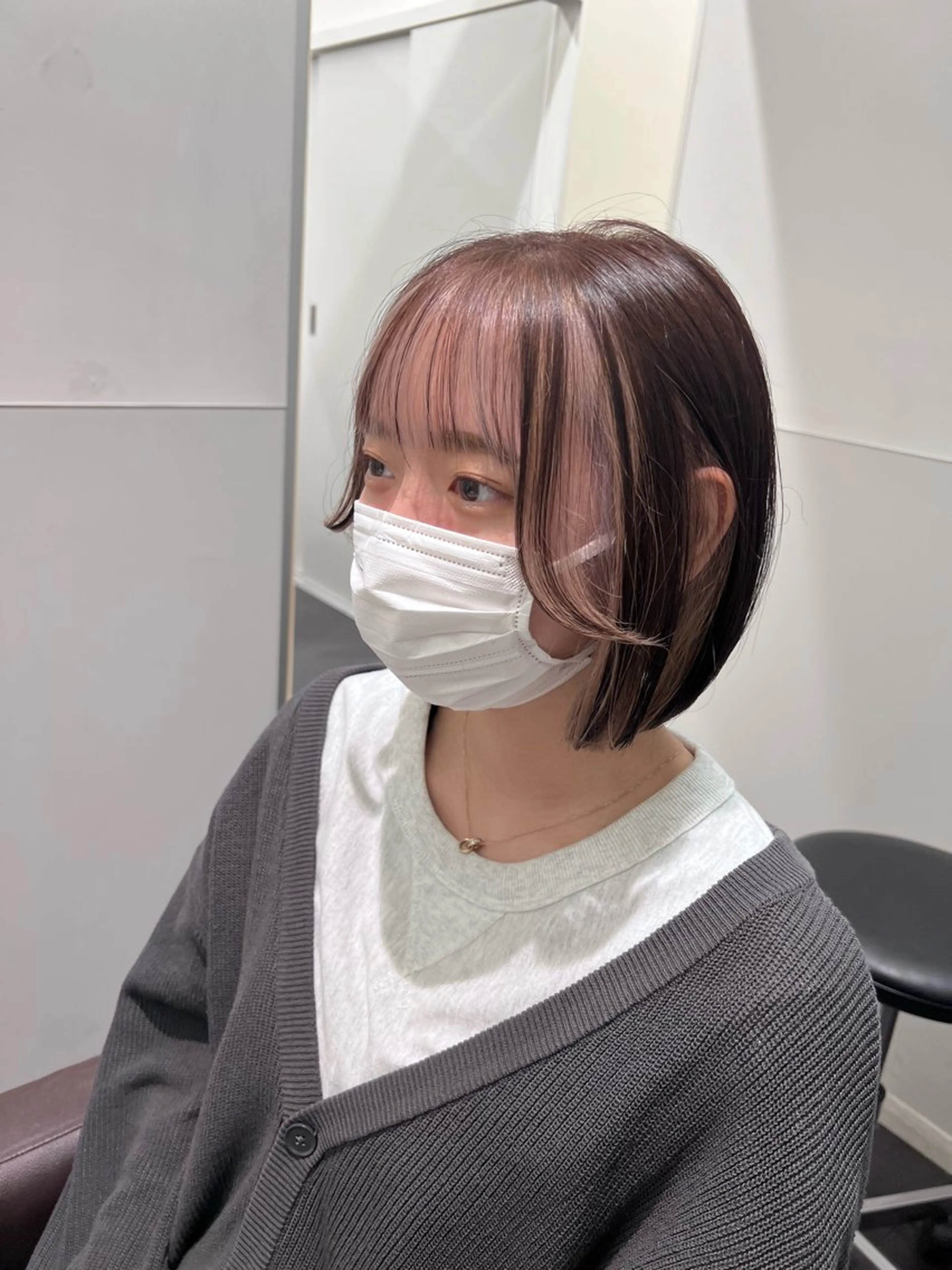 ショート カラー カット ヘアカラー トリートメント ヘアセット 渋谷/ボブ×髪質改善 輝来のヘアスタイル