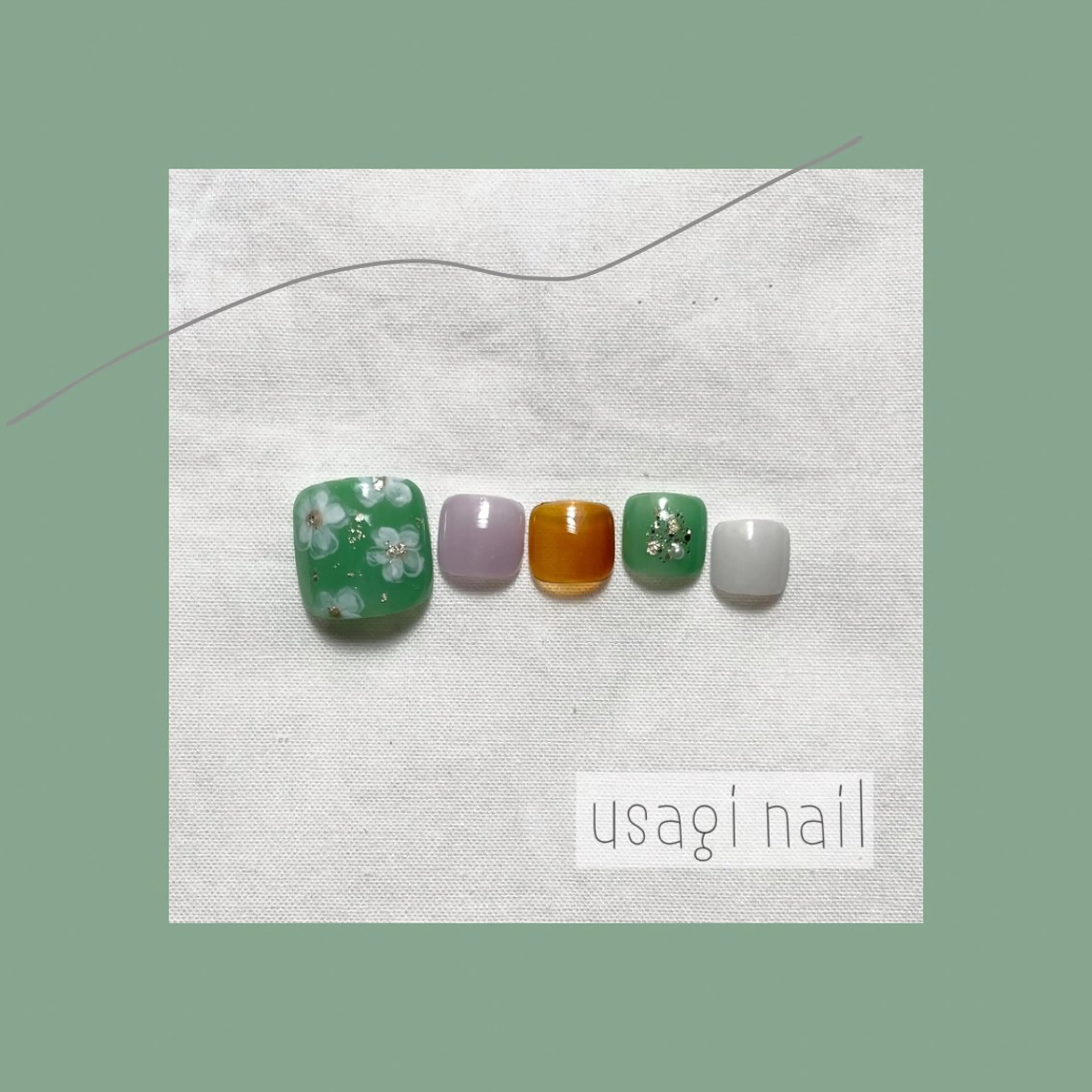 ネイル フットネイル usagi nailのネイルデザイン